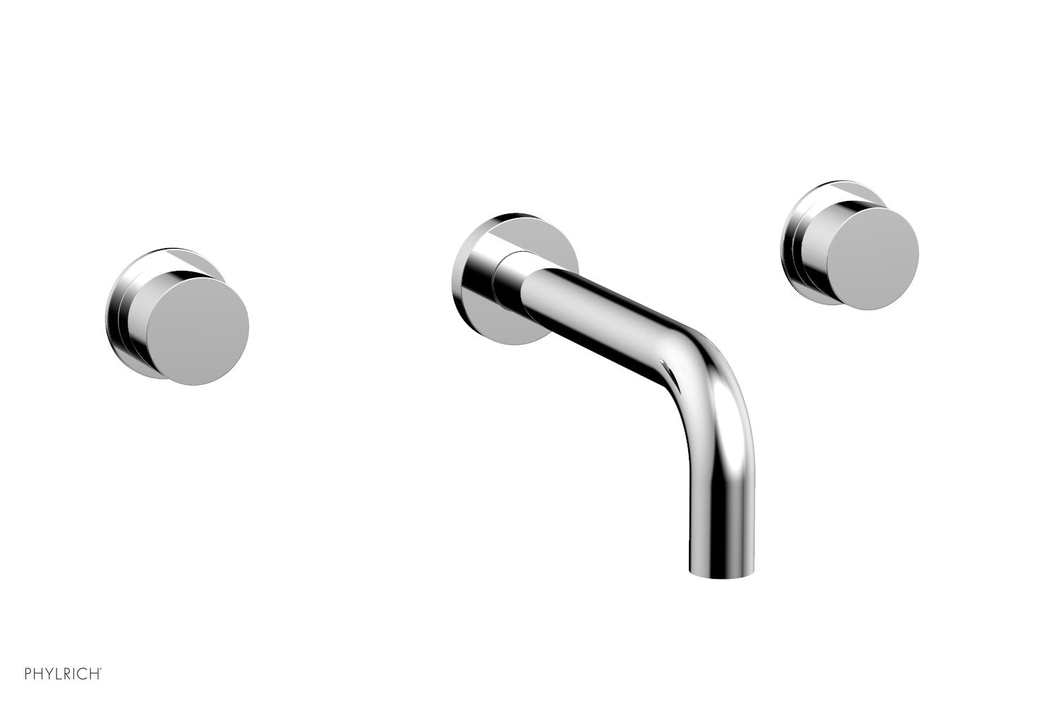 polished chrome wall tub set
