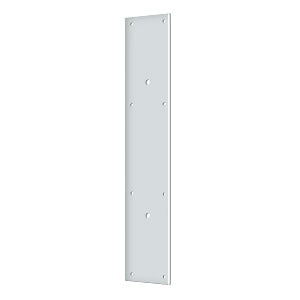 polished chrome push plate