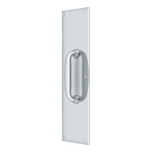 polished chrome push plate