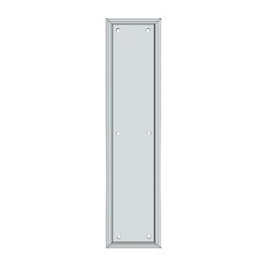 polished chrome push plate