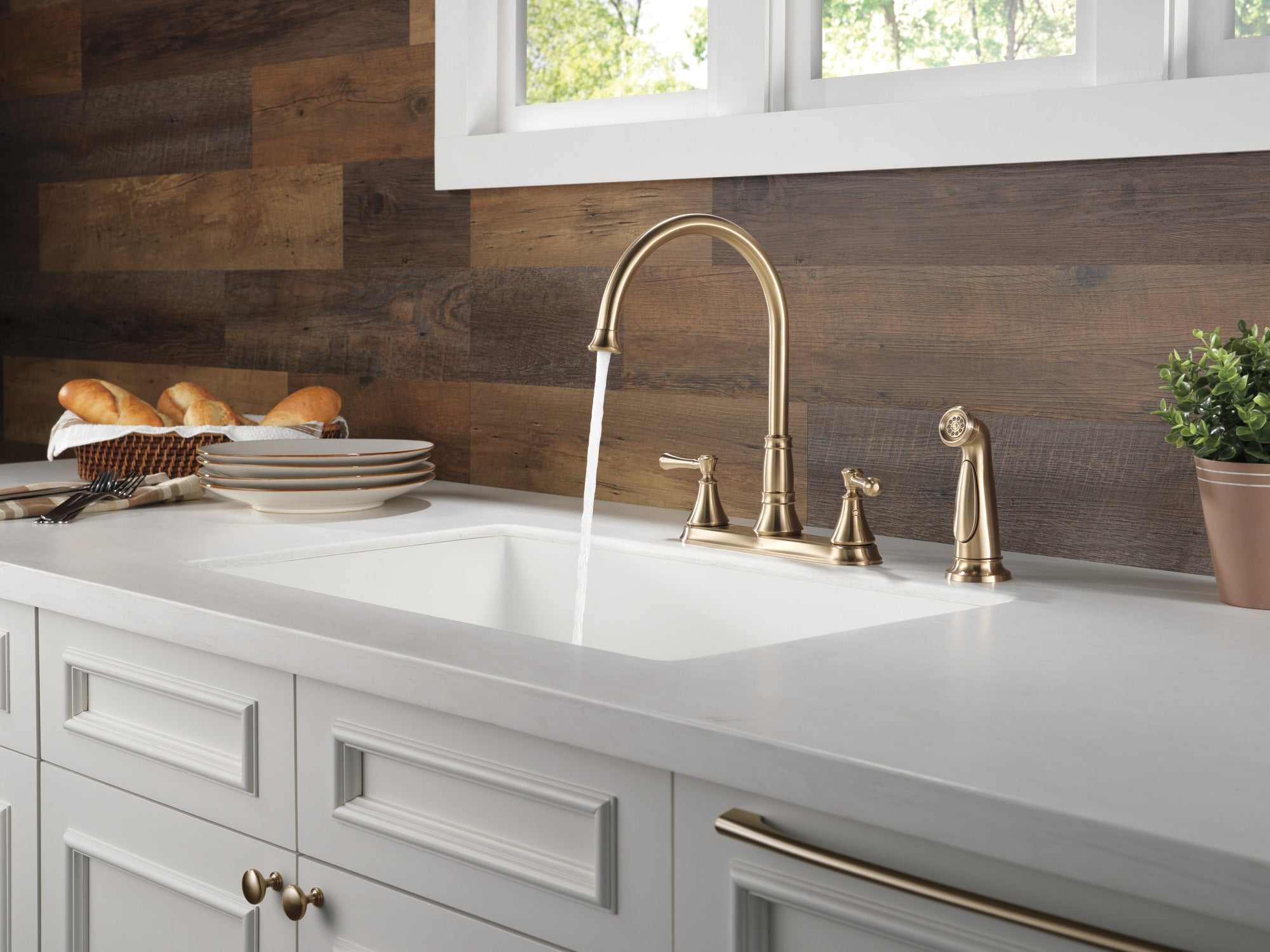 champagne bronze kitchen faucet