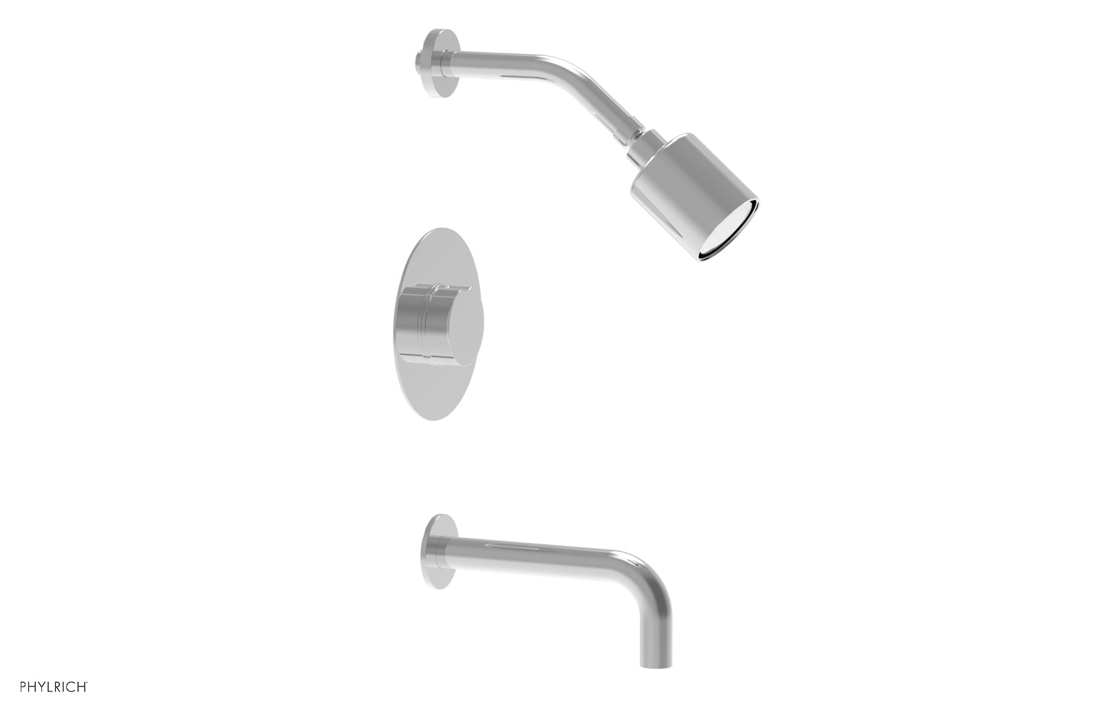 polished chrome tub and shower set