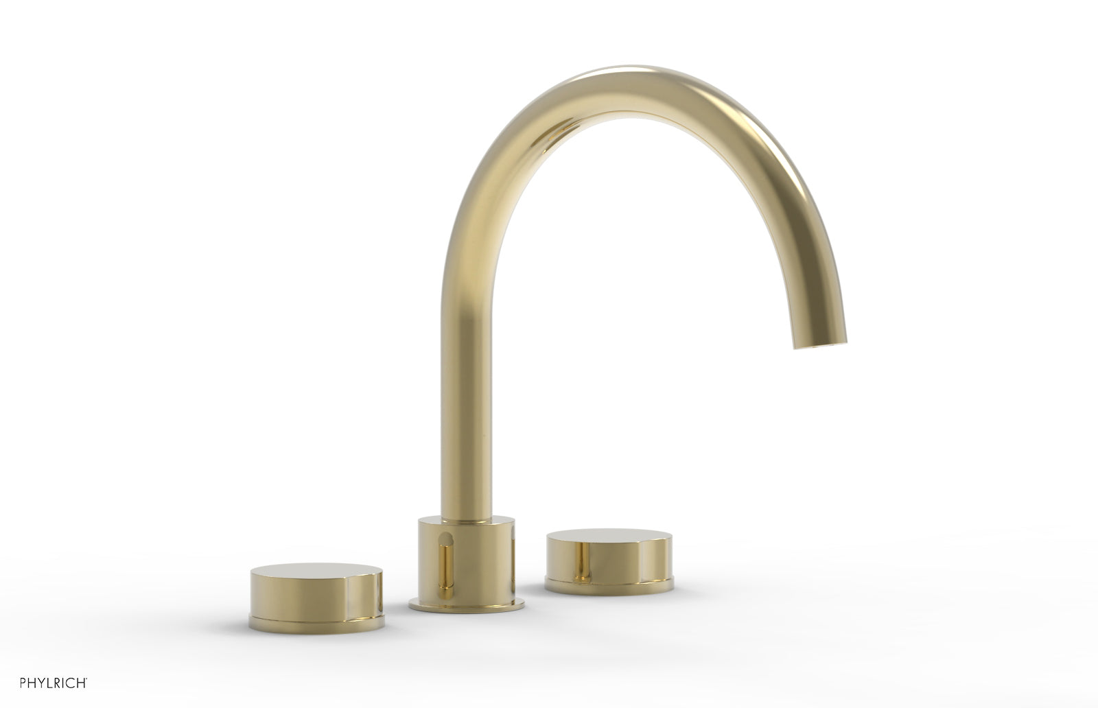 Phylrich CIRC Deck Tub Set - High Spout Round Handles