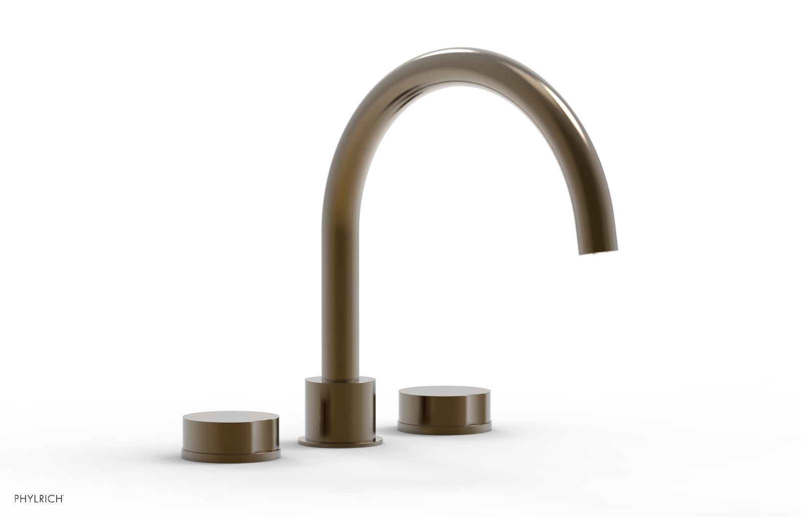 Phylrich CIRC Deck Tub Set - High Spout Round Handles