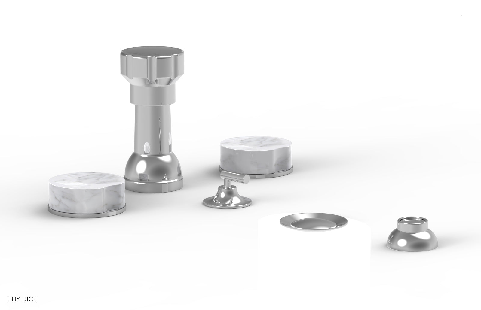 polished chrome bidet set