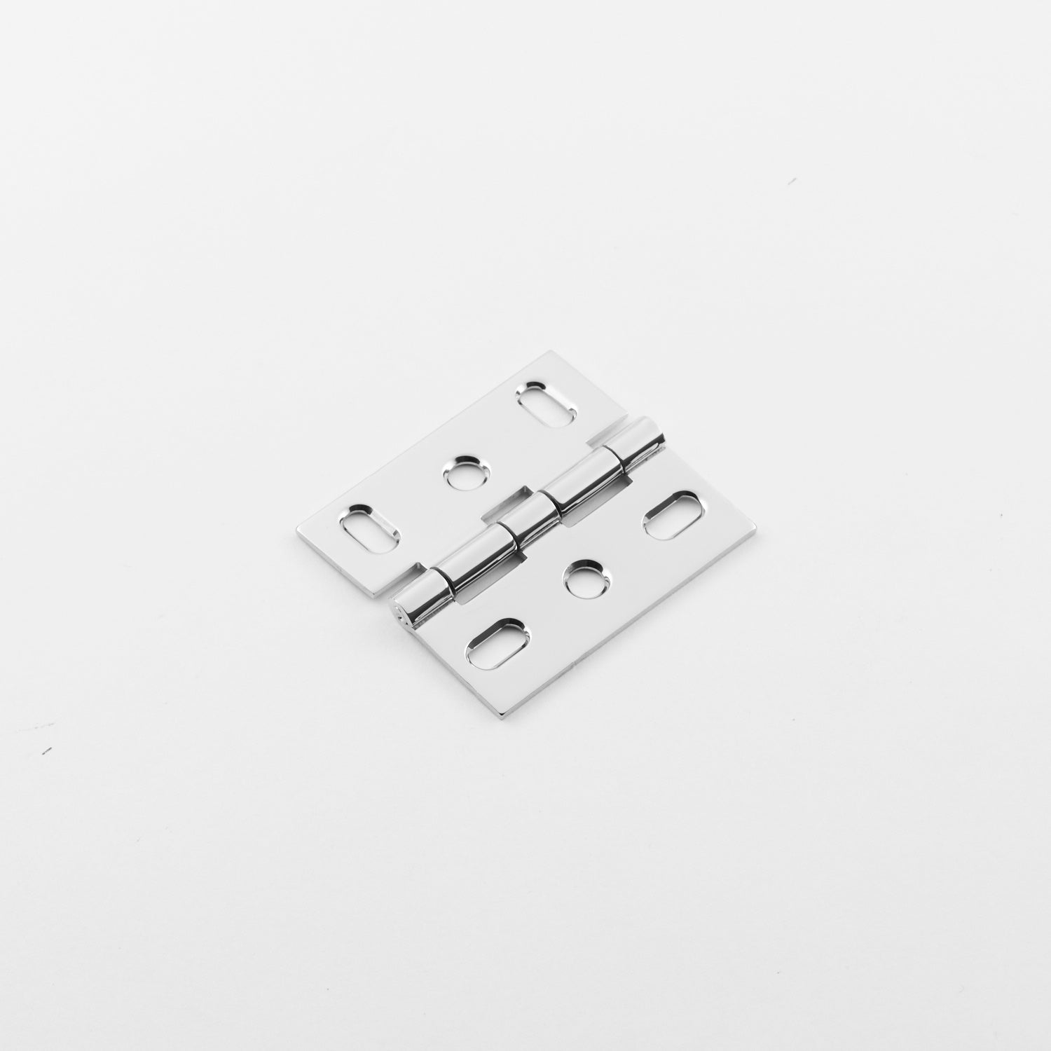 polished chrome hinge