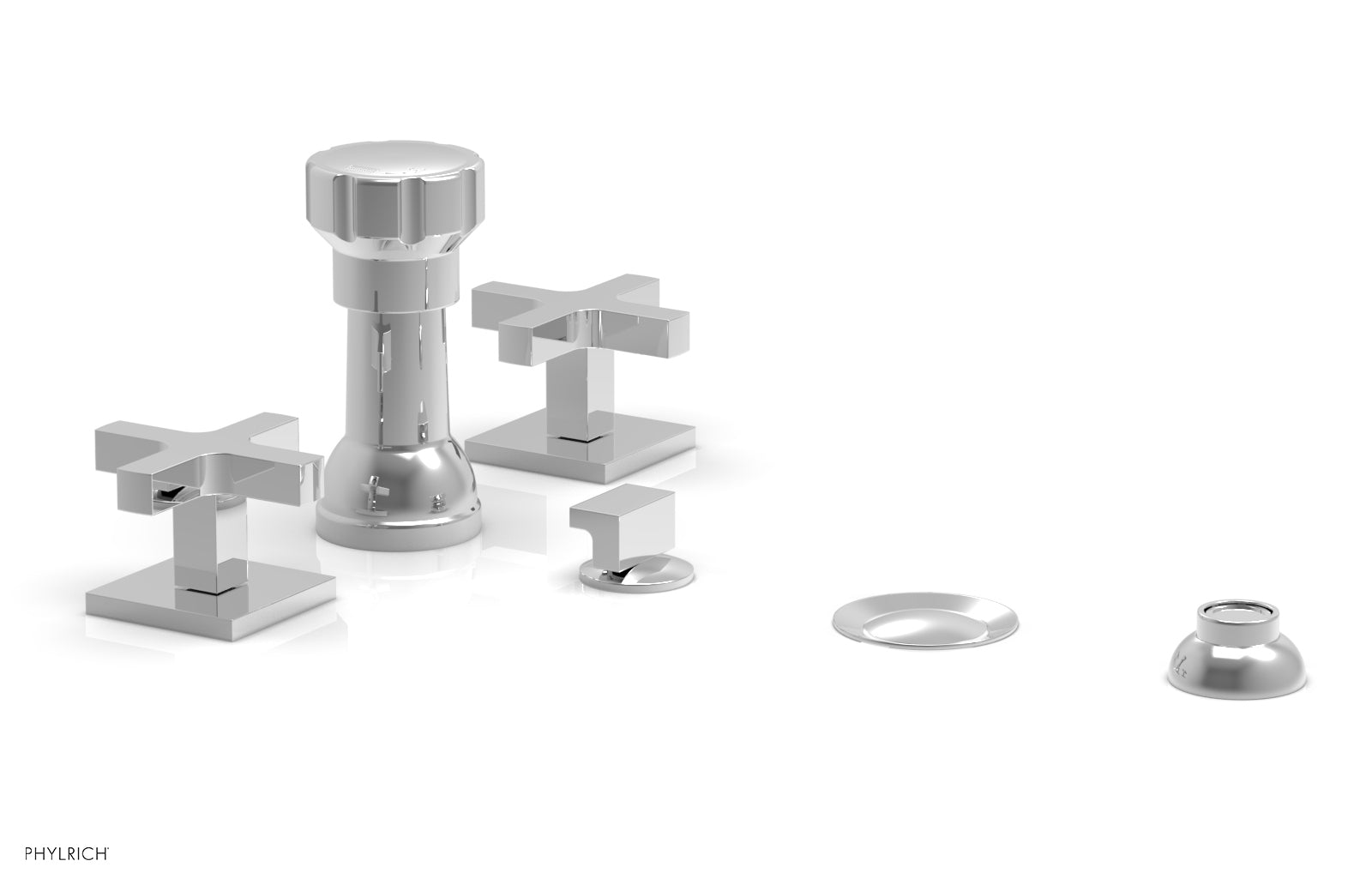 polished chrome bidet set