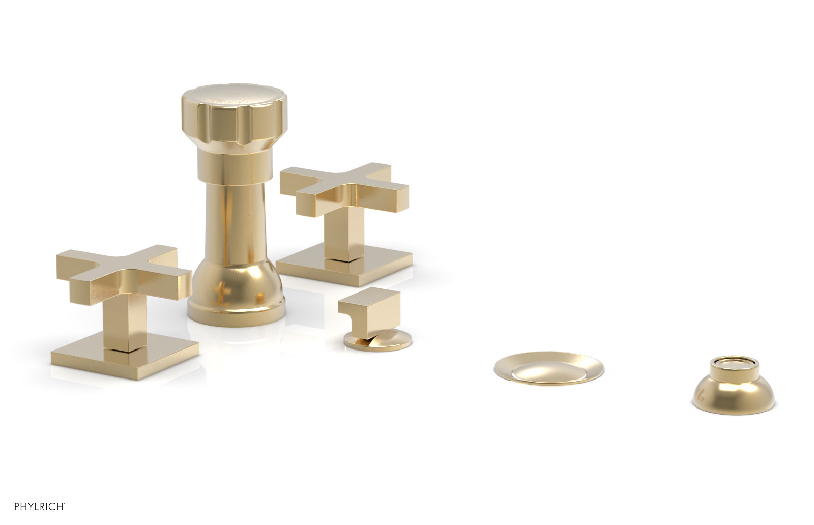 Phylrich CROI Four Hole Bidet Set - Cross Handles
