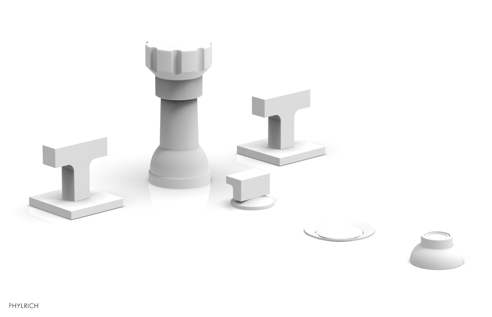 Phylrich CROI Four Hole Bidet Set - Lever Handles
