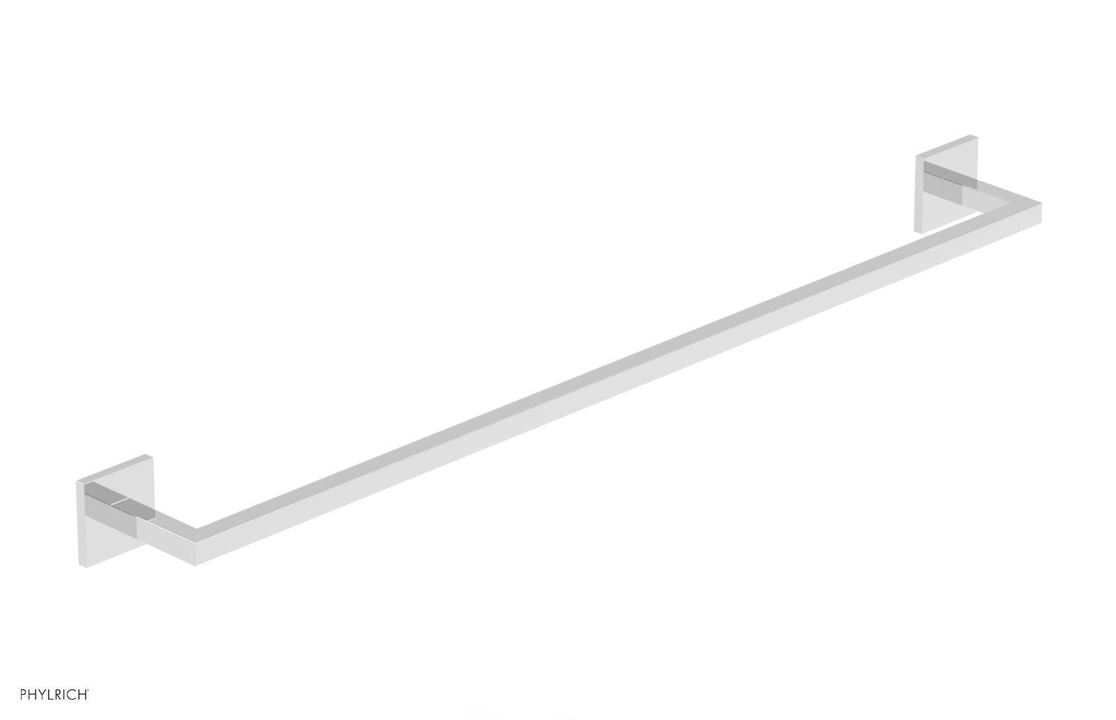 polished chrome towel bar