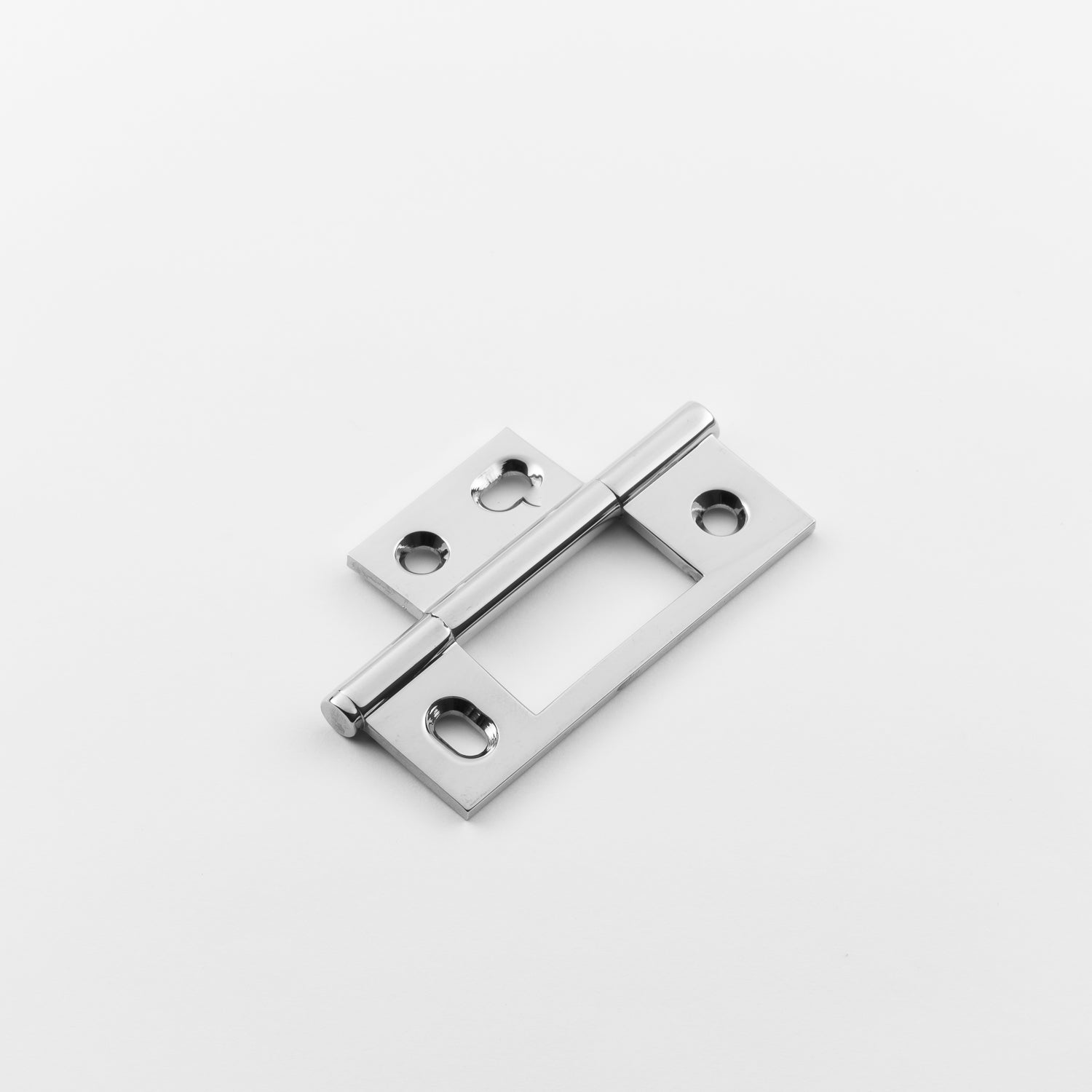 polished chrome hinge