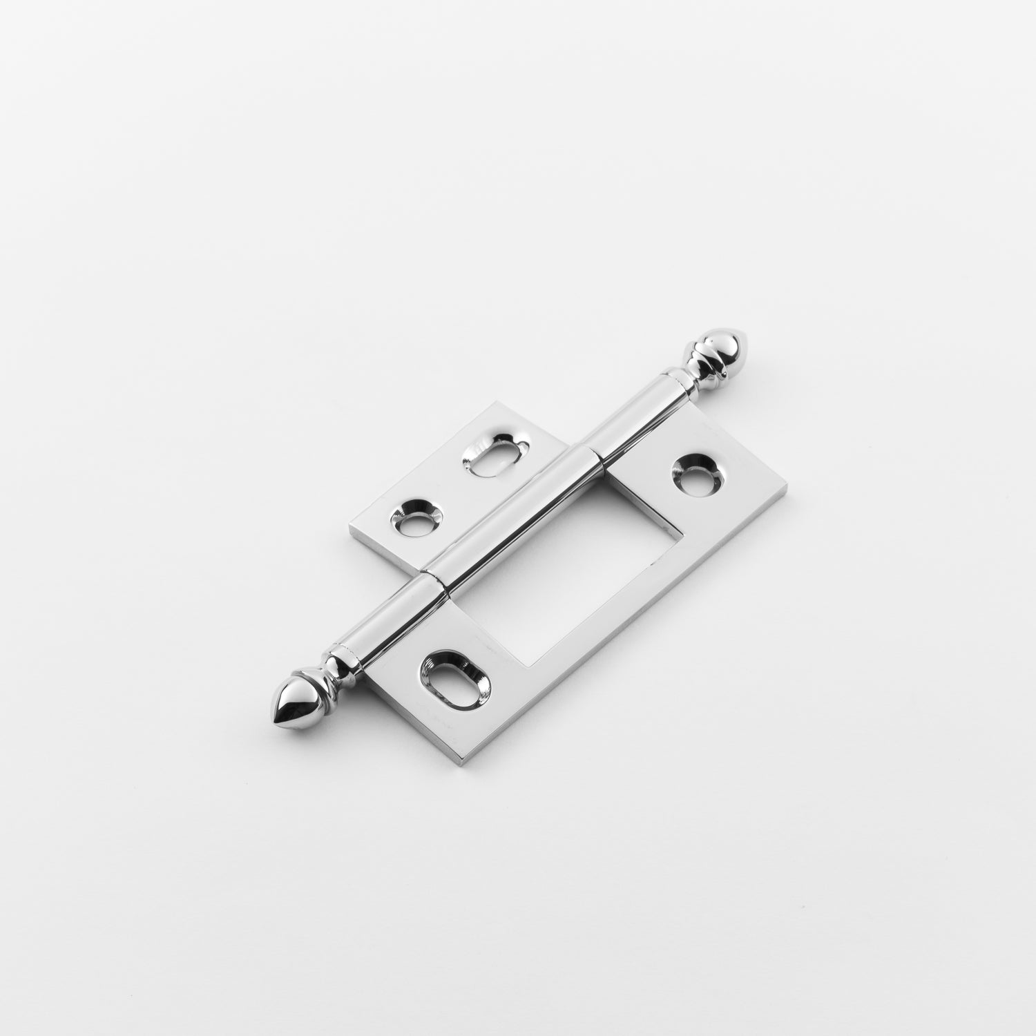 polished chrome hinge