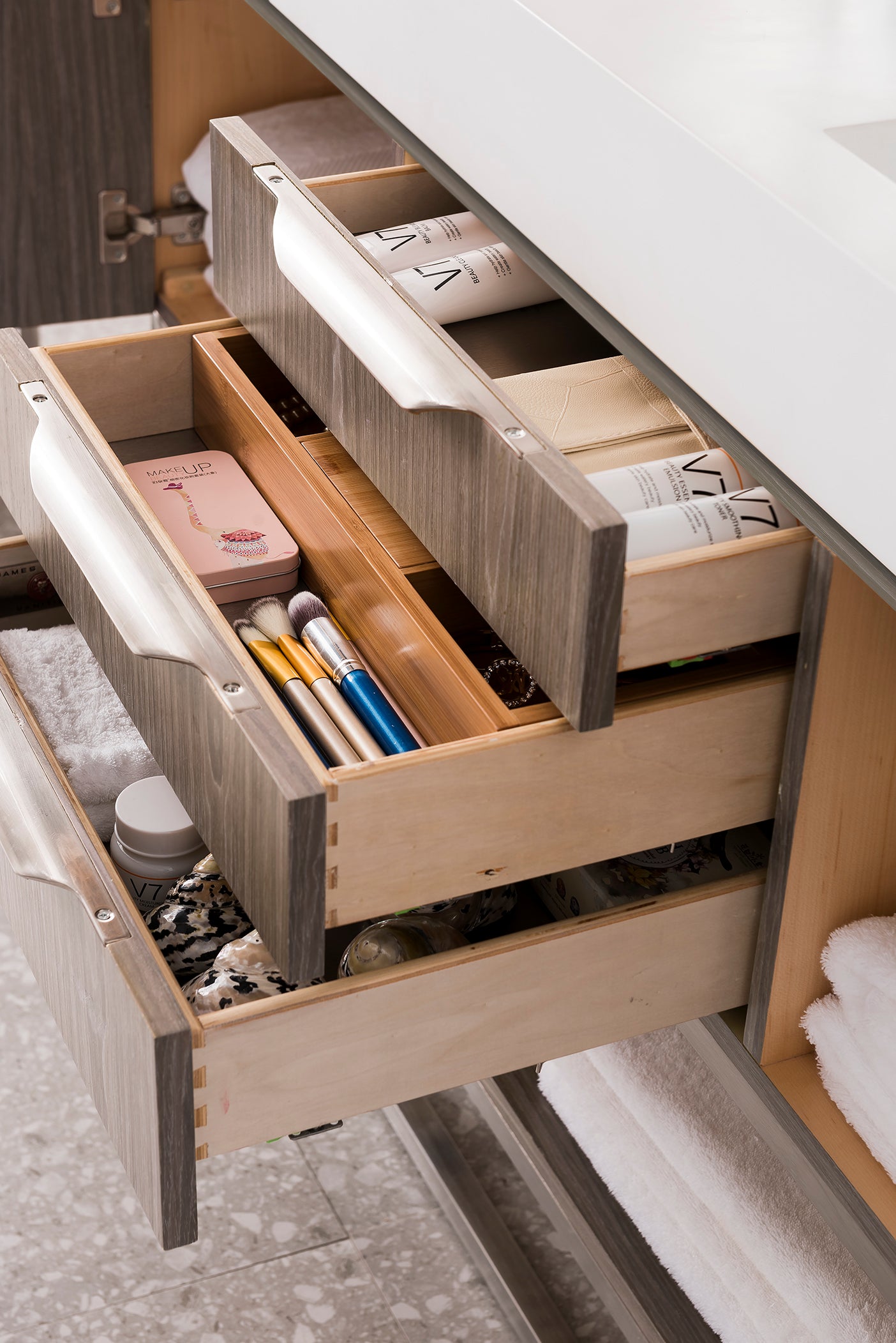 ash gray vanity