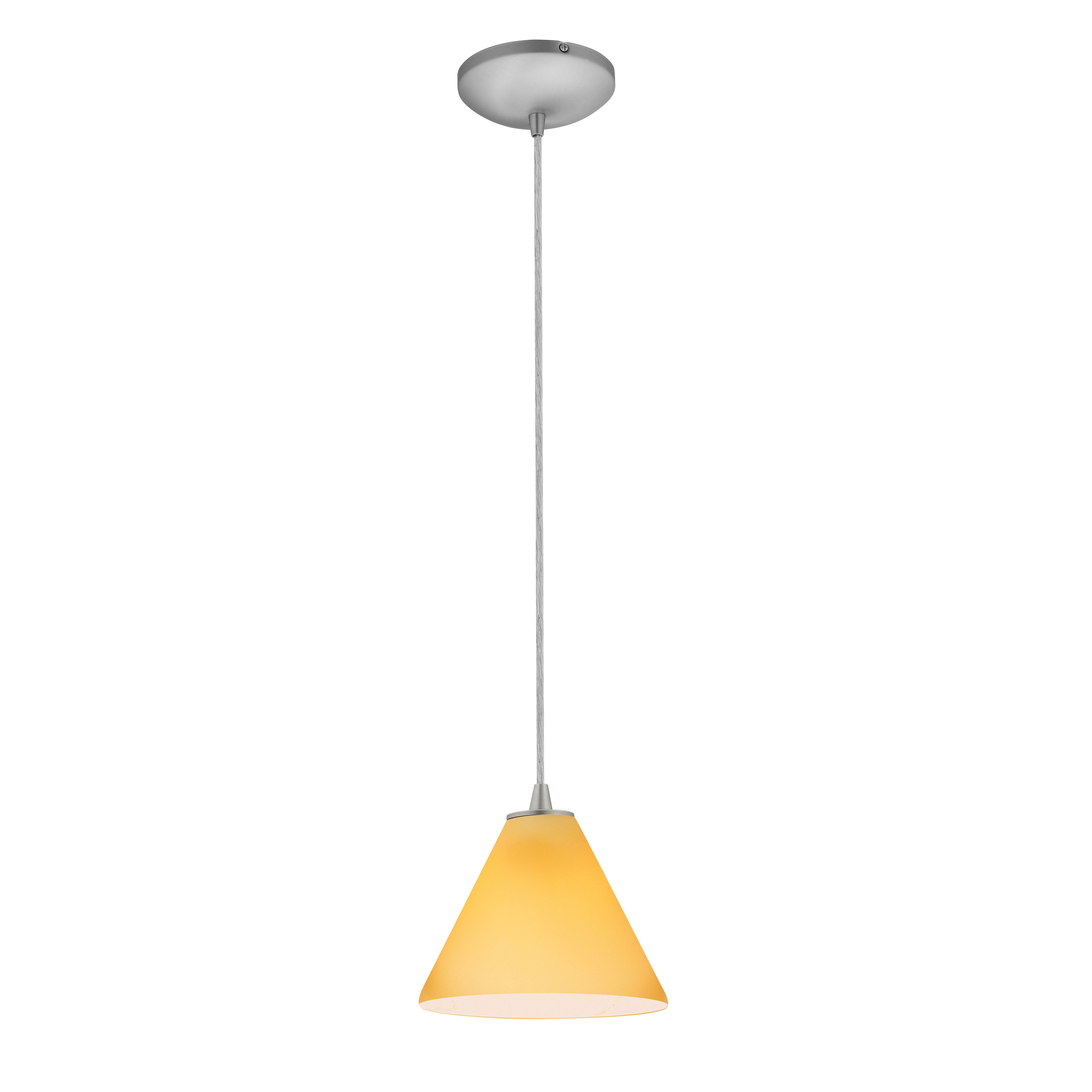 brushed steel pendant