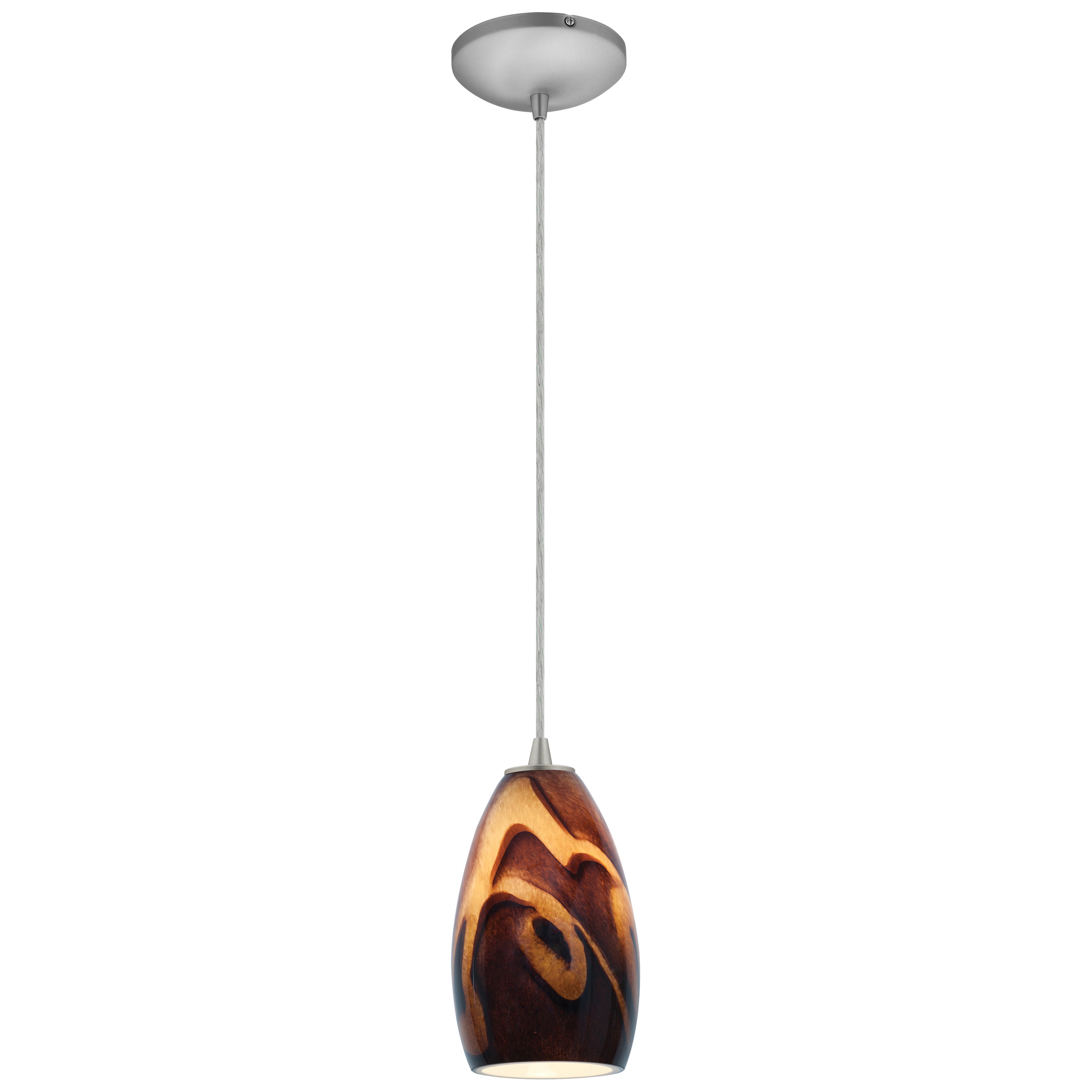 brushed steel pendant