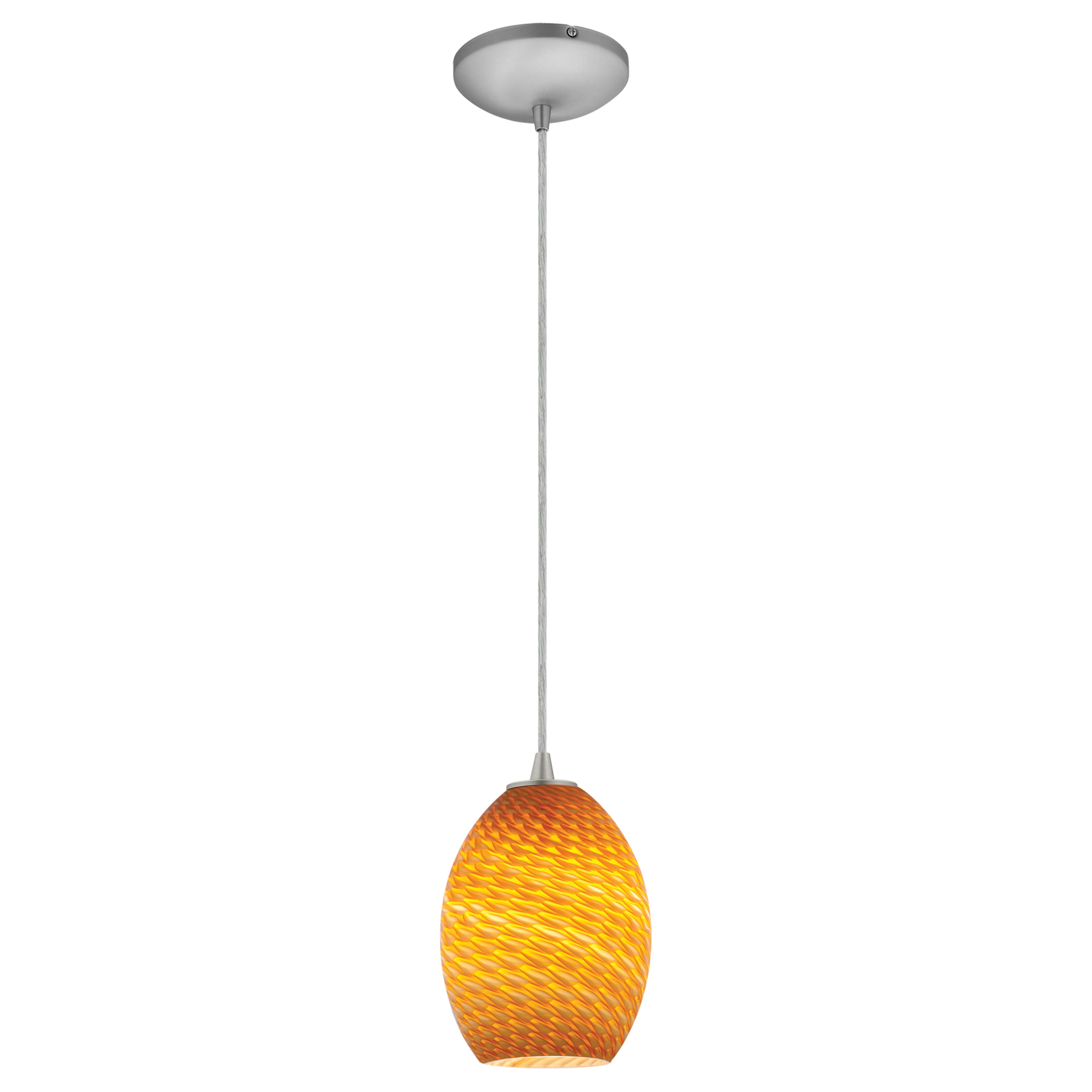 brushed steel pendant