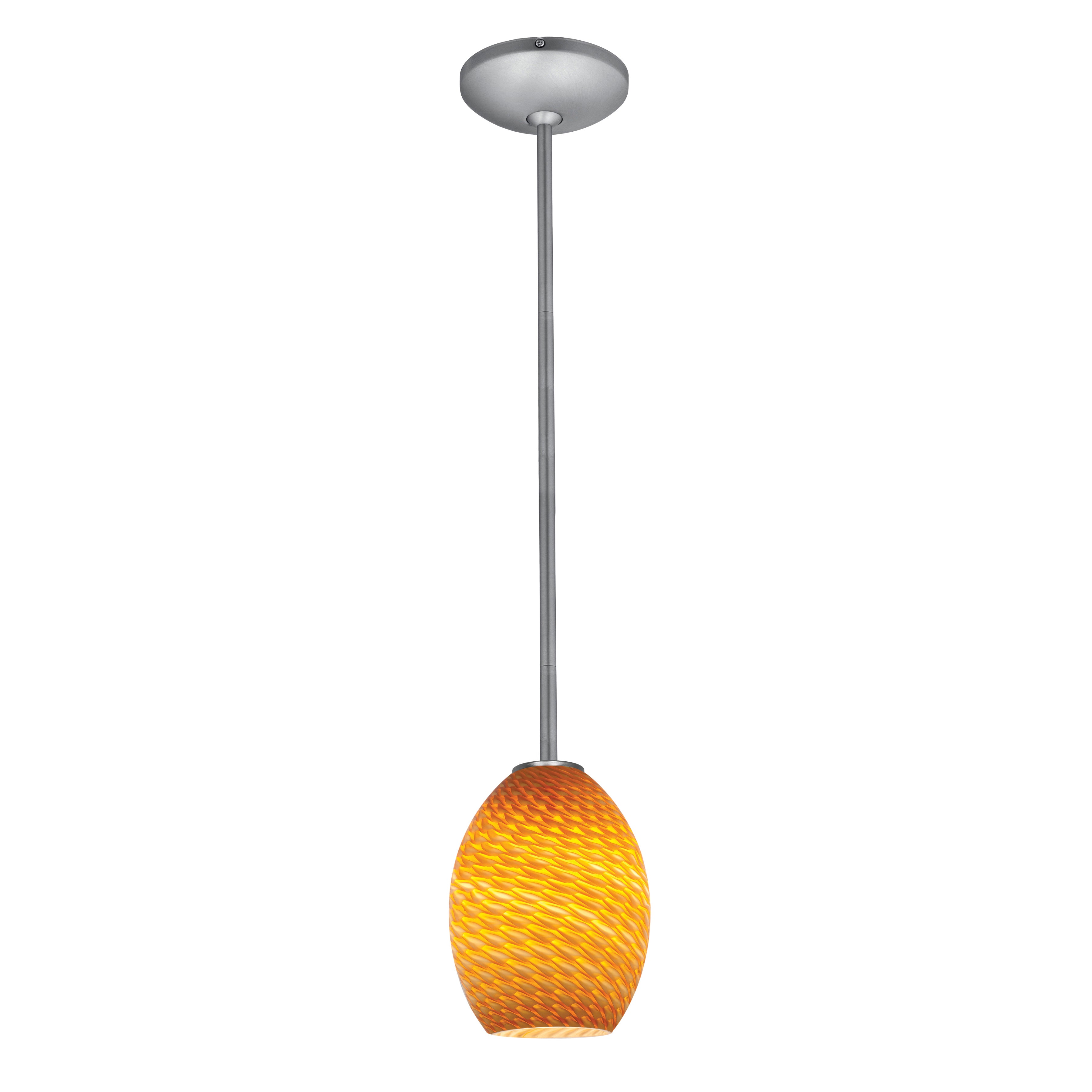 brushed steel pendant