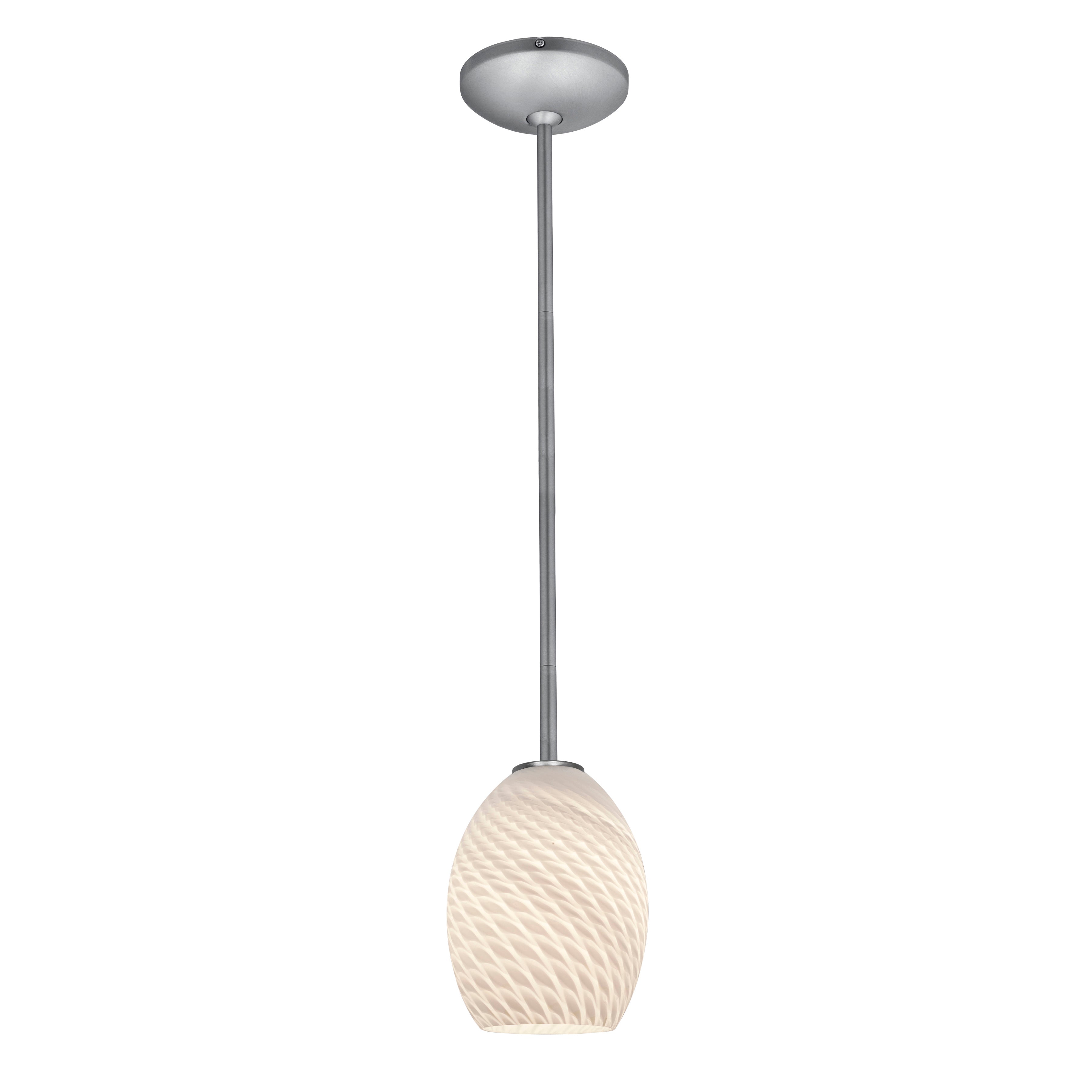 brushed steel pendant
