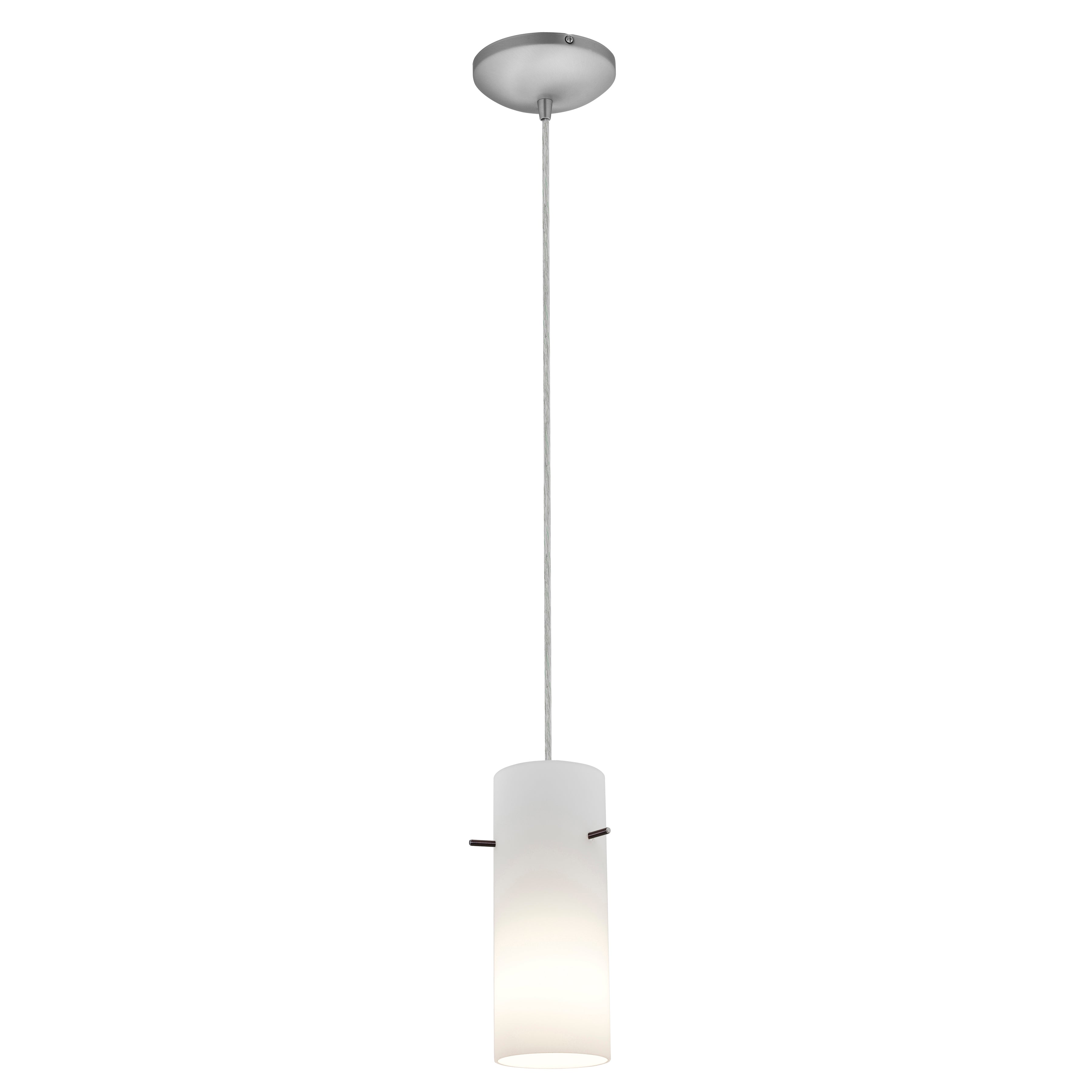 brushed steel pendant