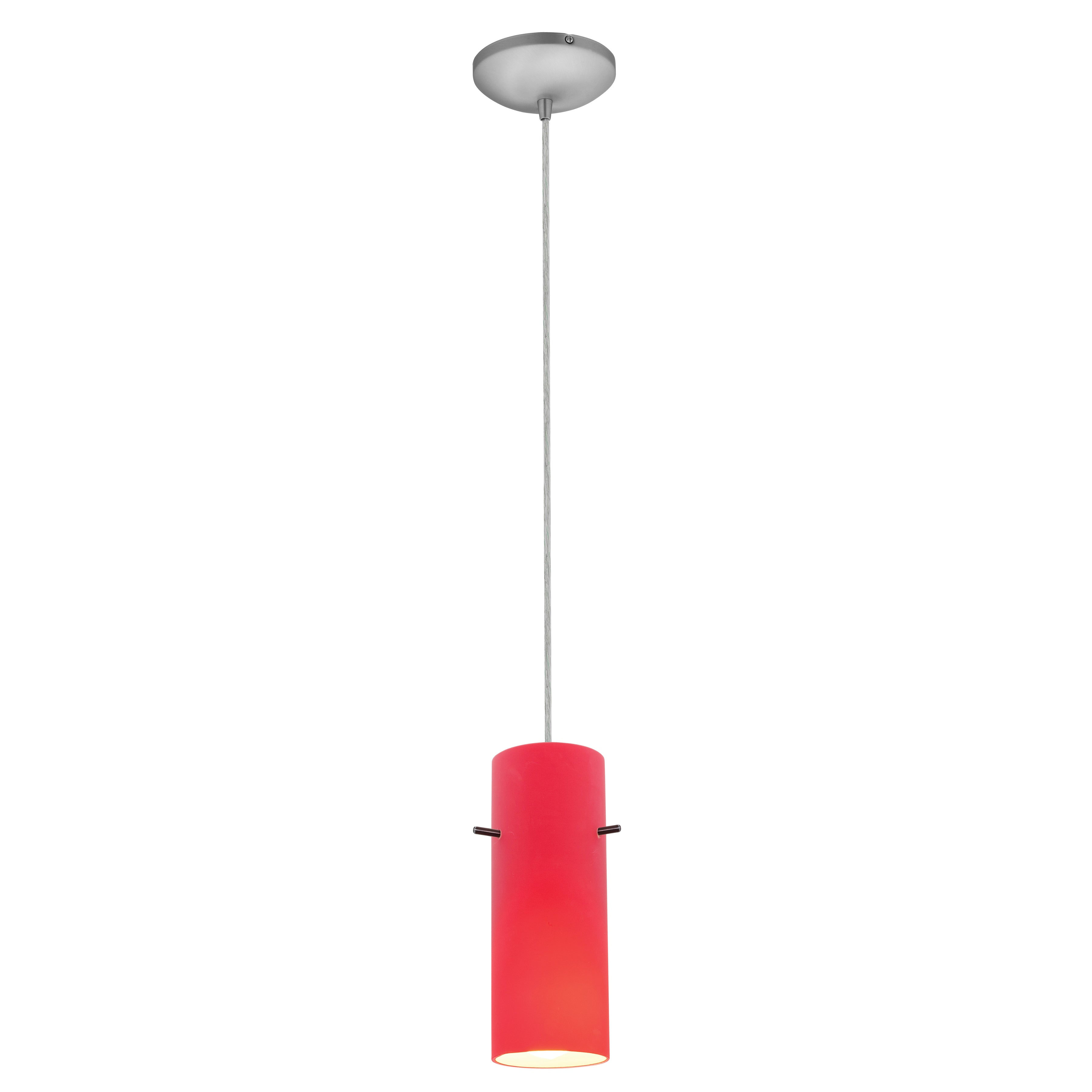 brushed steel pendant