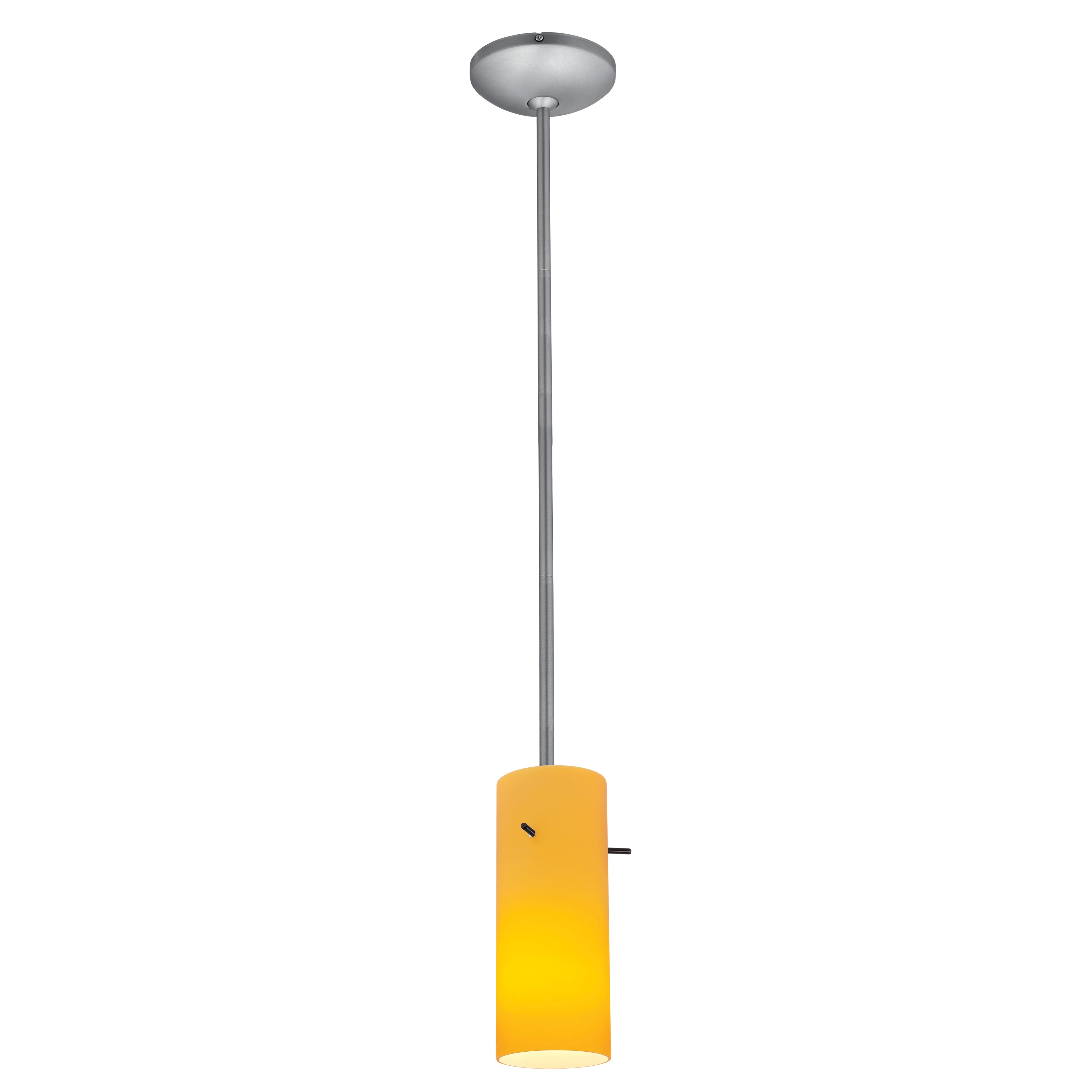 brushed steel pendant
