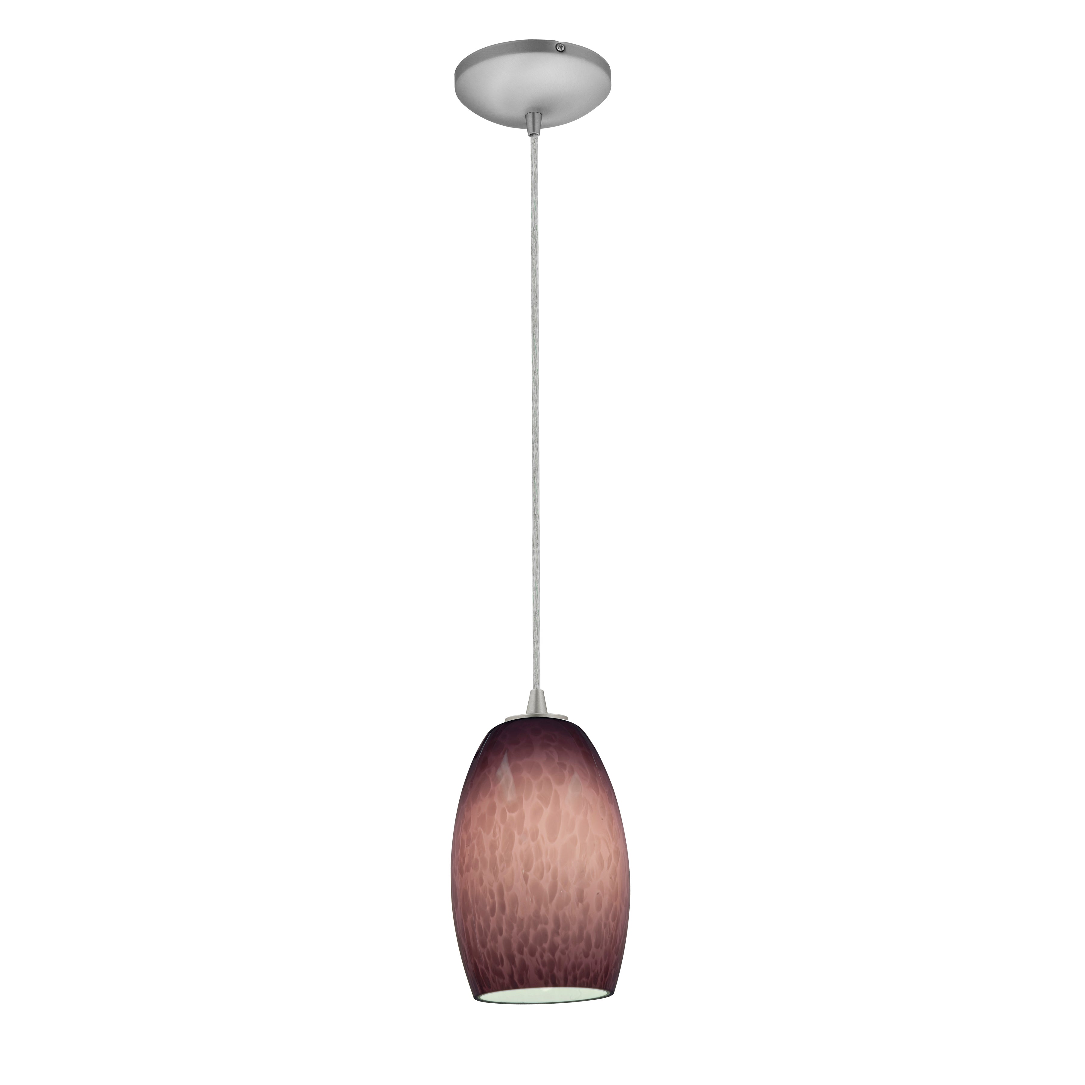 brushed steel pendant