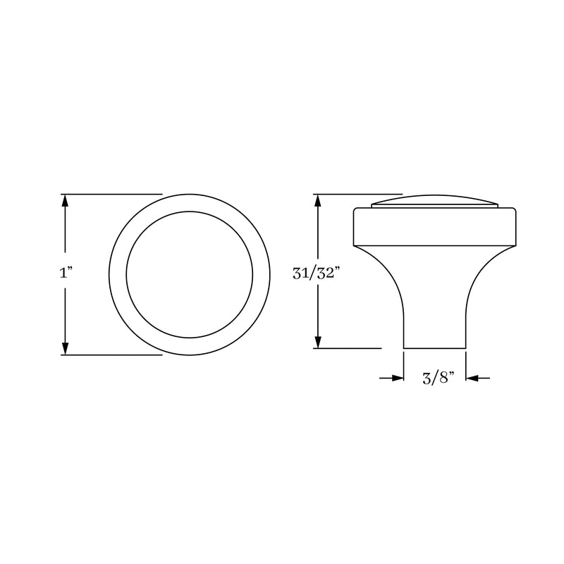 knob dimension