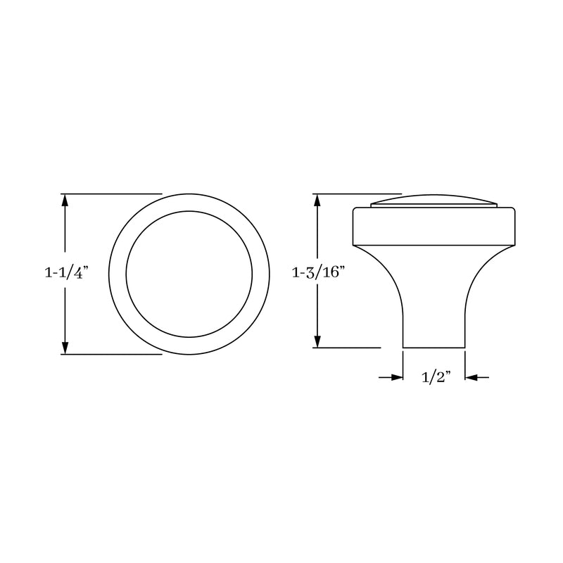 knob dimension