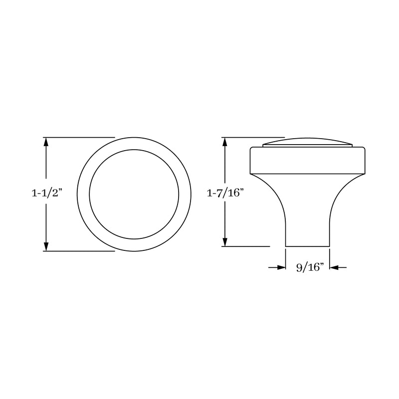 knob dimension