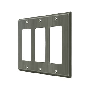 Deltana Switch Plate, Triple Rocker