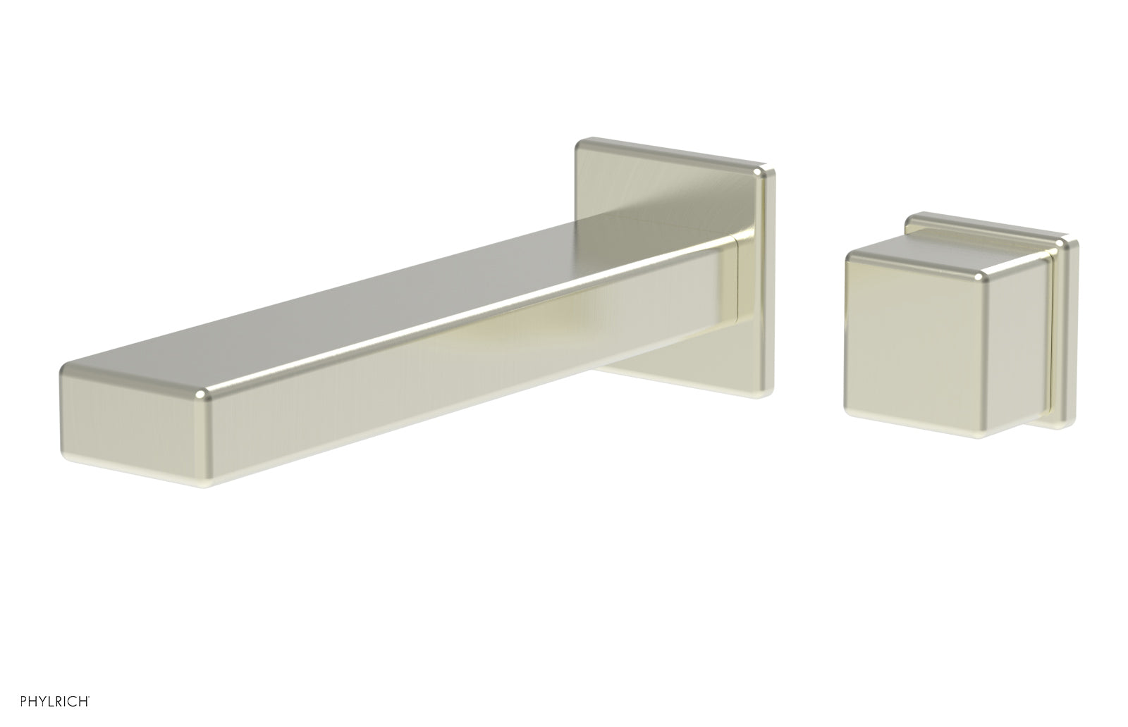 Phylrich MIX Single Handle Wall Lavatory Set - Cube Handle