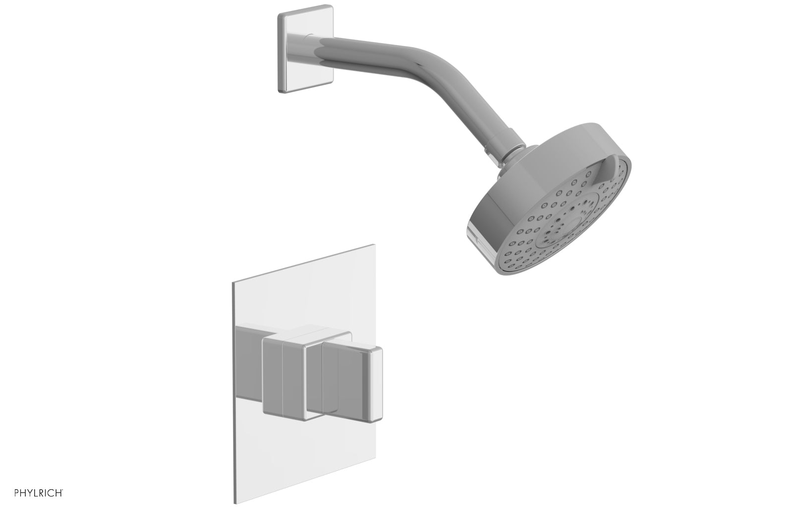 polished chrome shower set