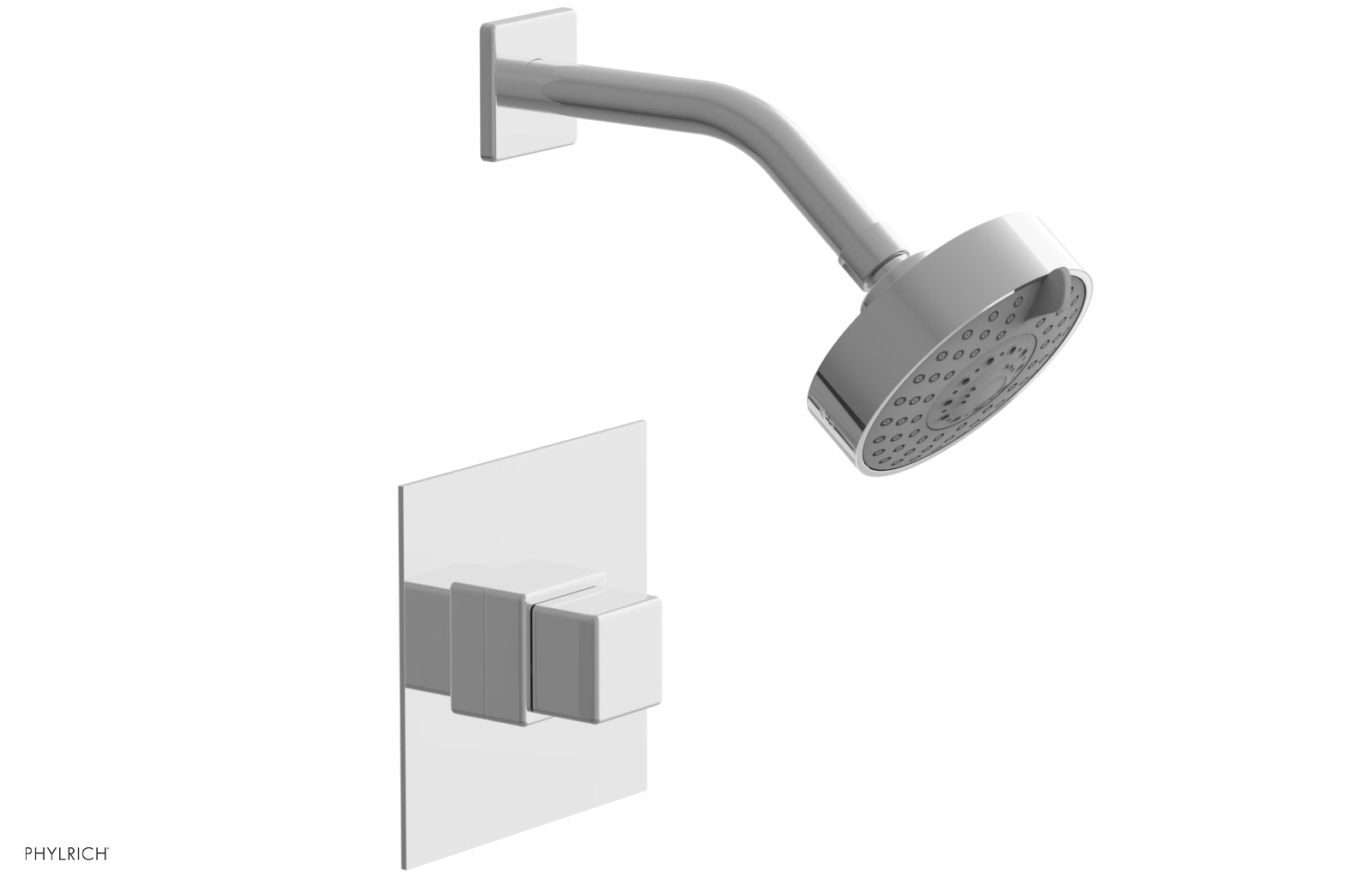 polished chrome shower set