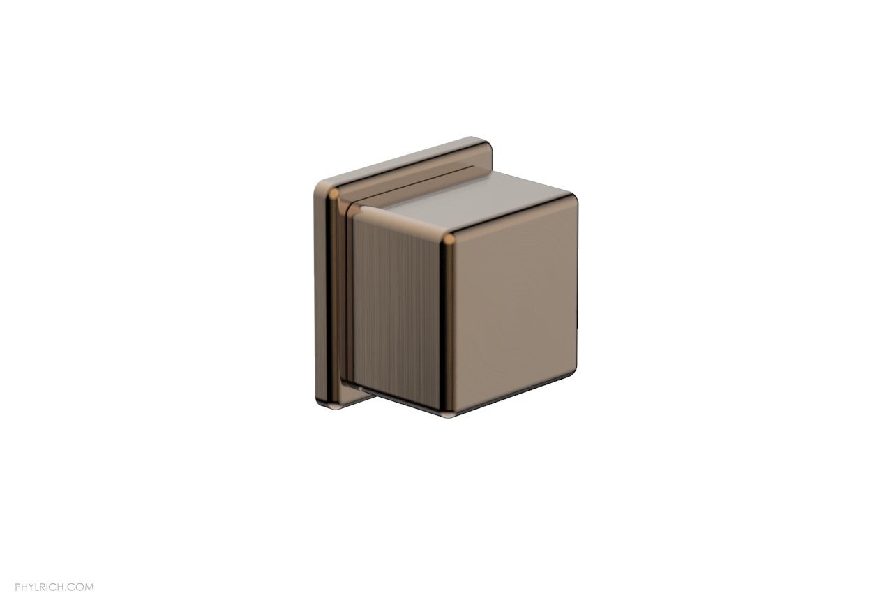 Phylrich MIX Volume Control/Diverter Trim - Cube Handle