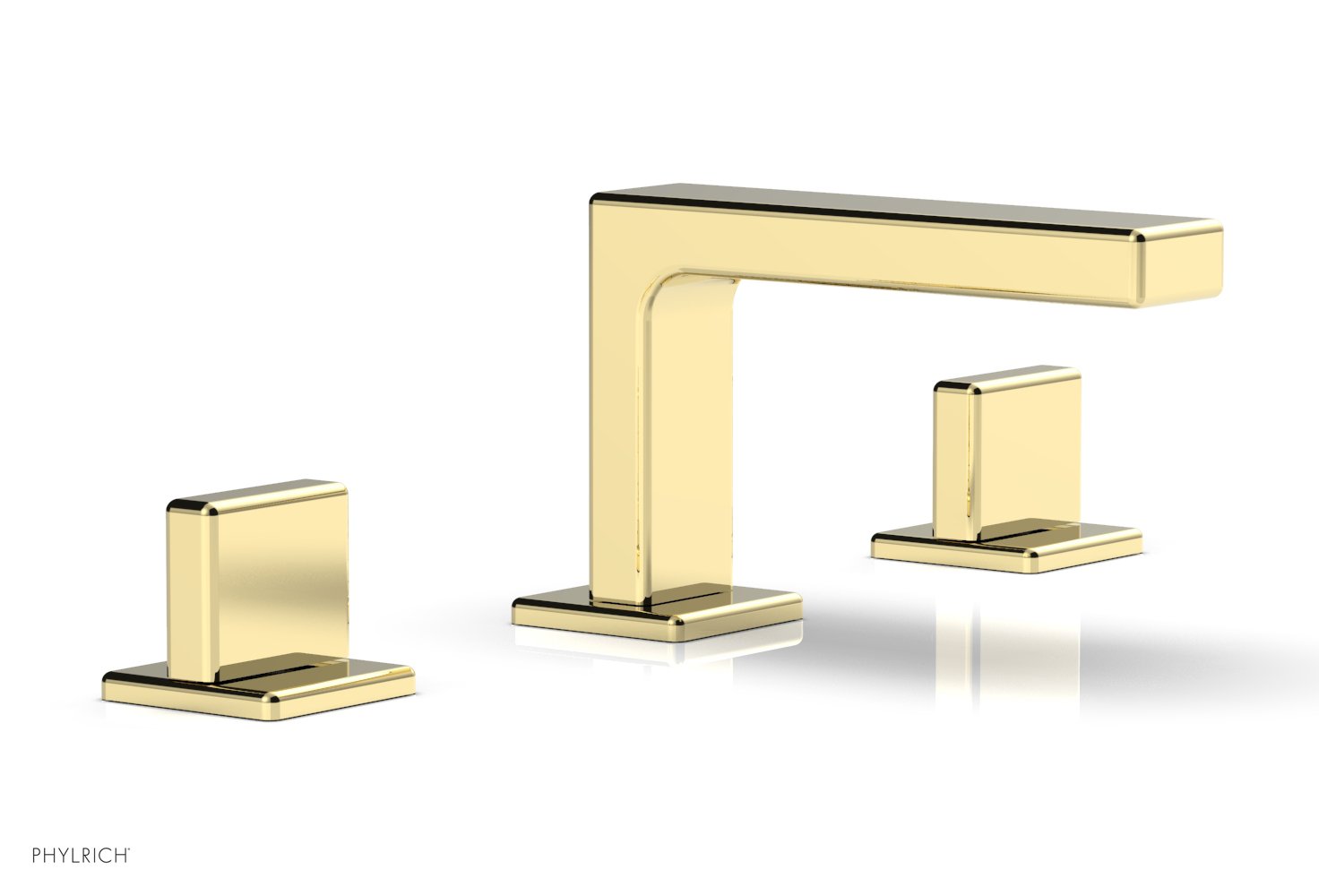 Phylrich MIX Widespread Faucet - Blade Handles 4-1/4" Height