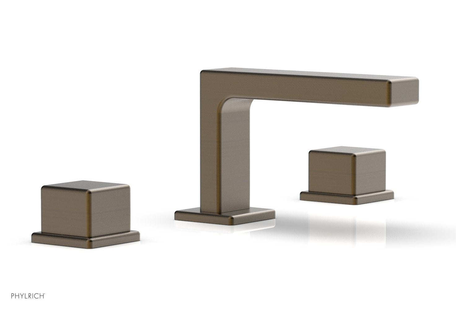 Phylrich MIX Widespread Faucet - Cube Handles 4-1/4" Height