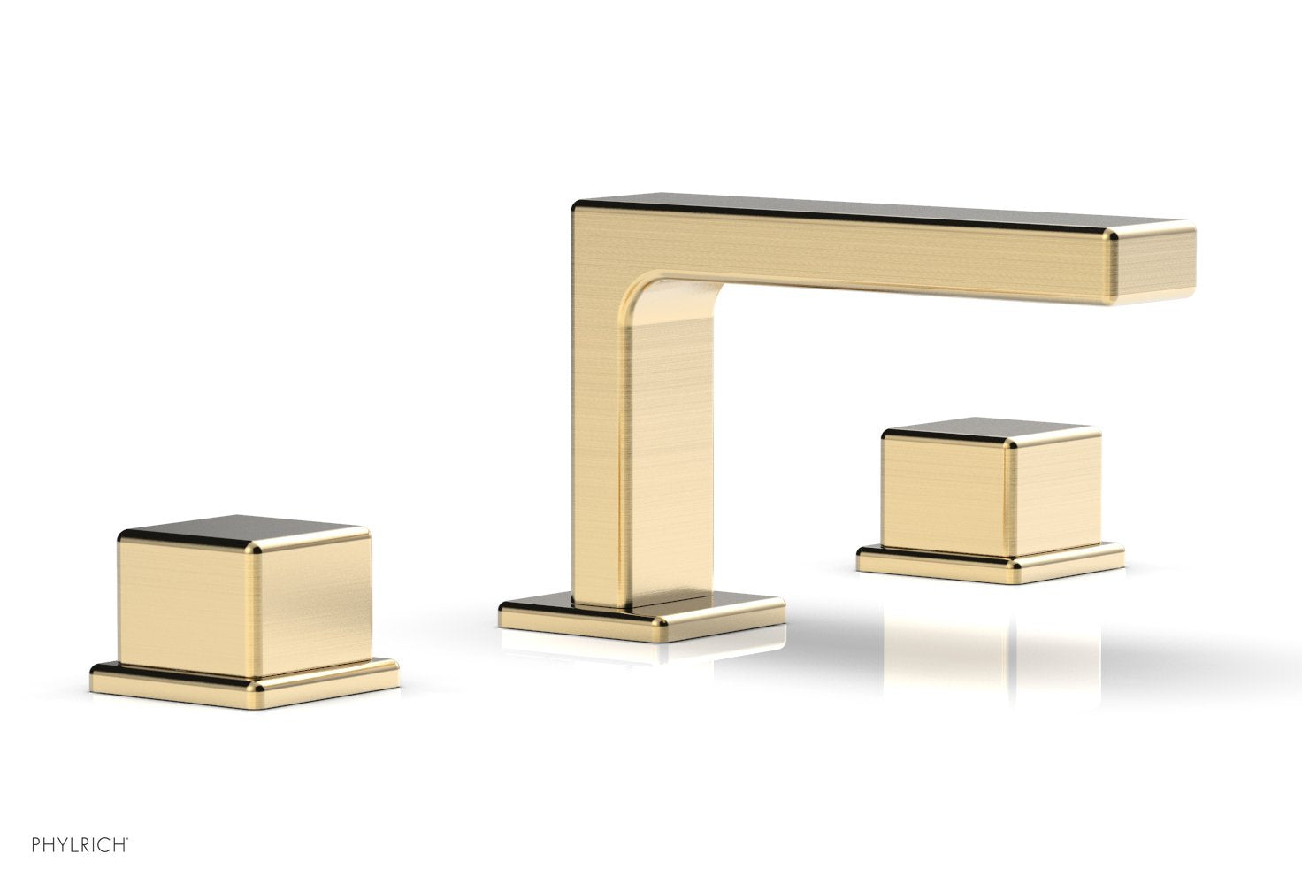 Phylrich MIX Widespread Faucet - Cube Handles 4-1/4" Height