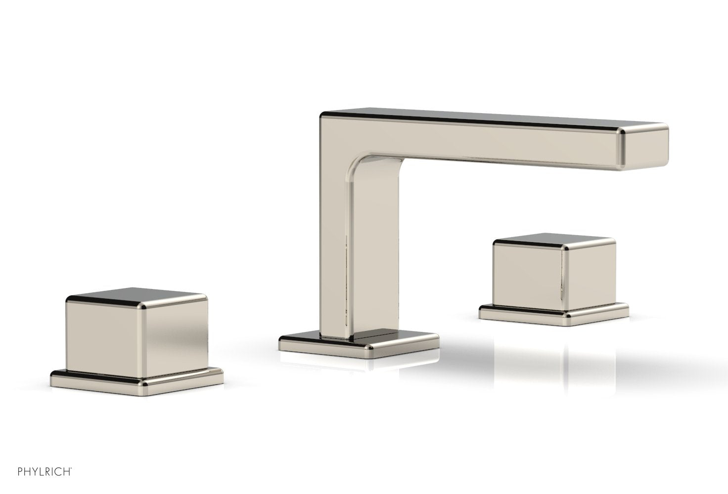 Phylrich MIX Widespread Faucet - Cube Handles 4-1/4" Height