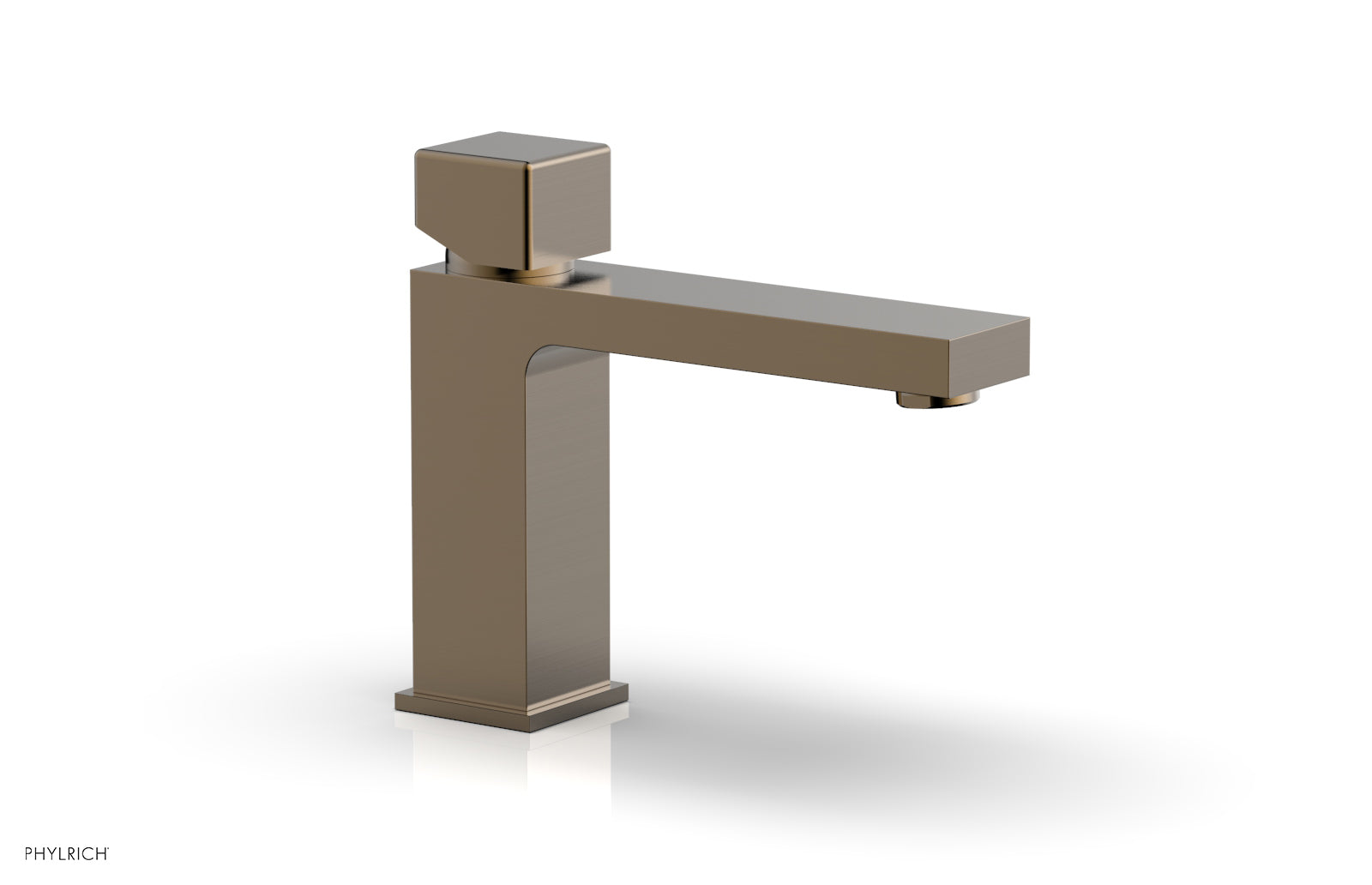 Phylrich MIX Single Hole Lavatory Faucet, Low - Cube Handle