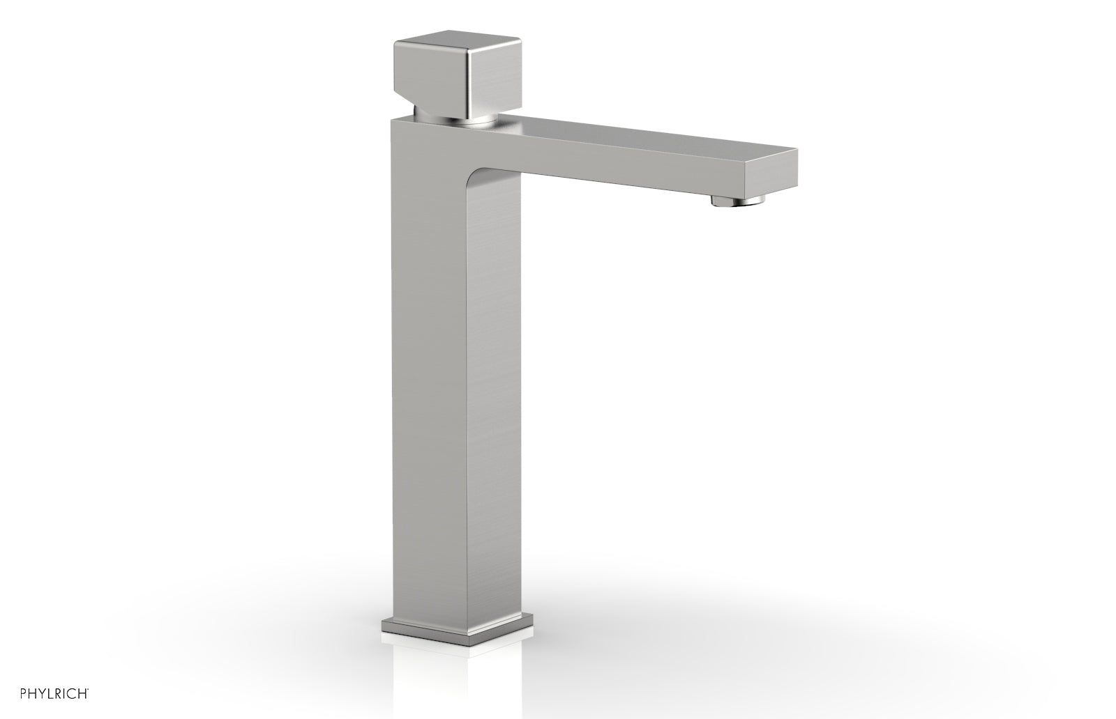 Phylrich MIX Single Hole Lavatory Faucet, Tall - Cube Handle