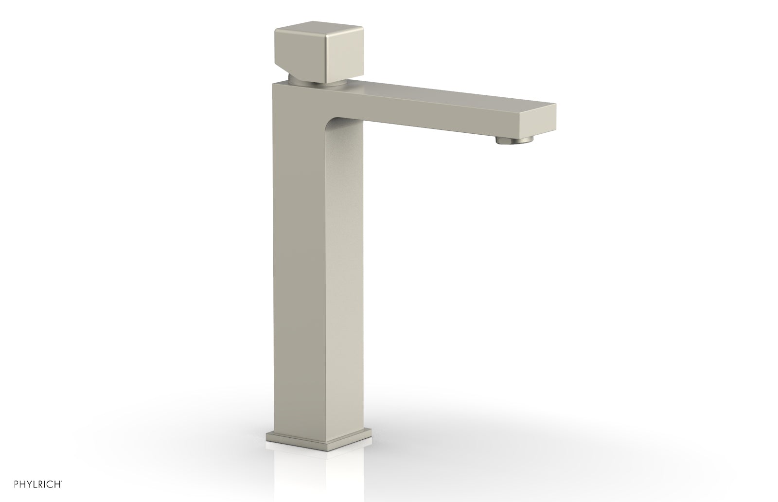 Phylrich MIX Single Hole Lavatory Faucet, Tall - Cube Handle