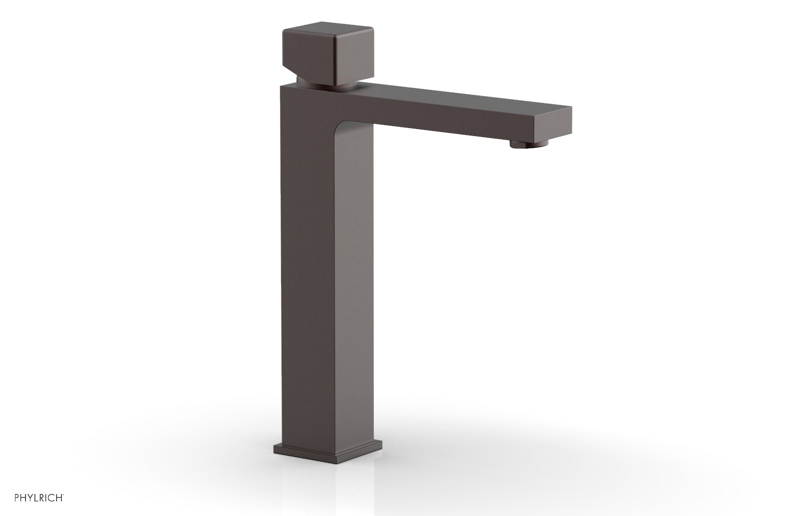 Phylrich MIX Single Hole Lavatory Faucet, Tall - Cube Handle