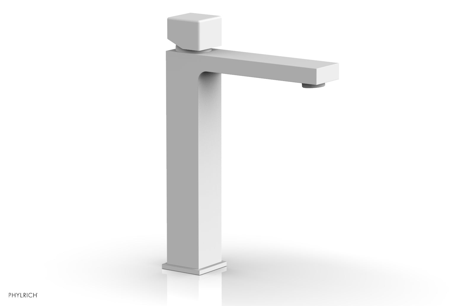 Phylrich MIX Single Hole Lavatory Faucet, Tall - Cube Handle