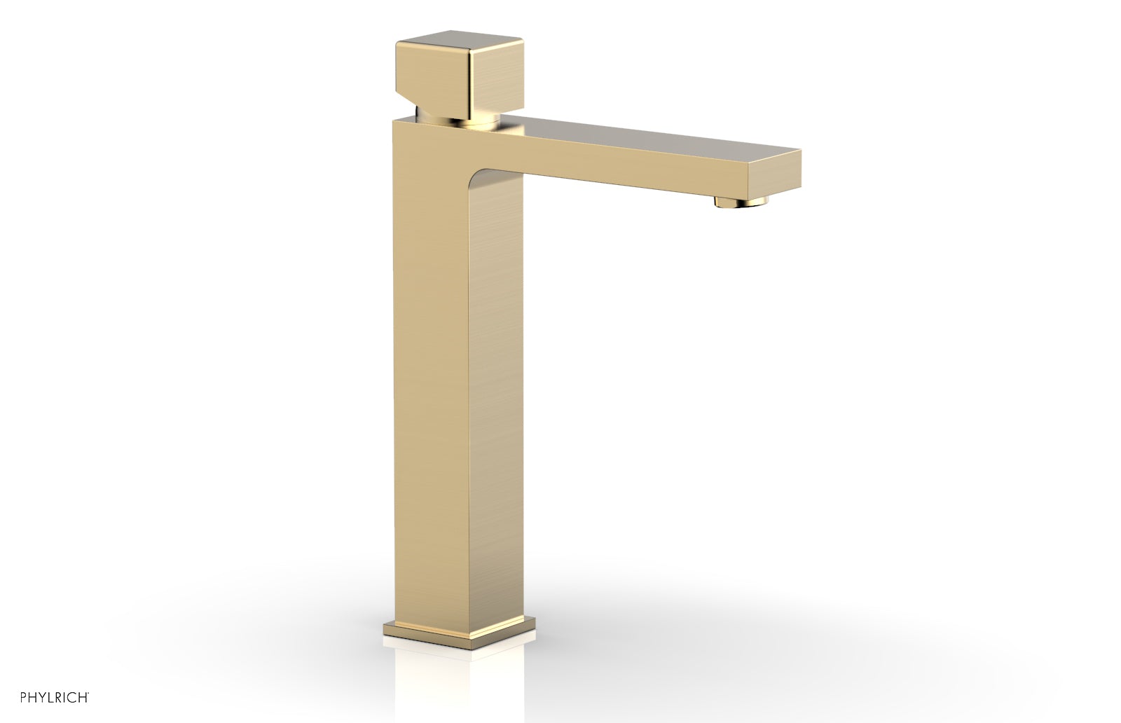 Phylrich MIX Single Hole Lavatory Faucet, Tall - Cube Handle
