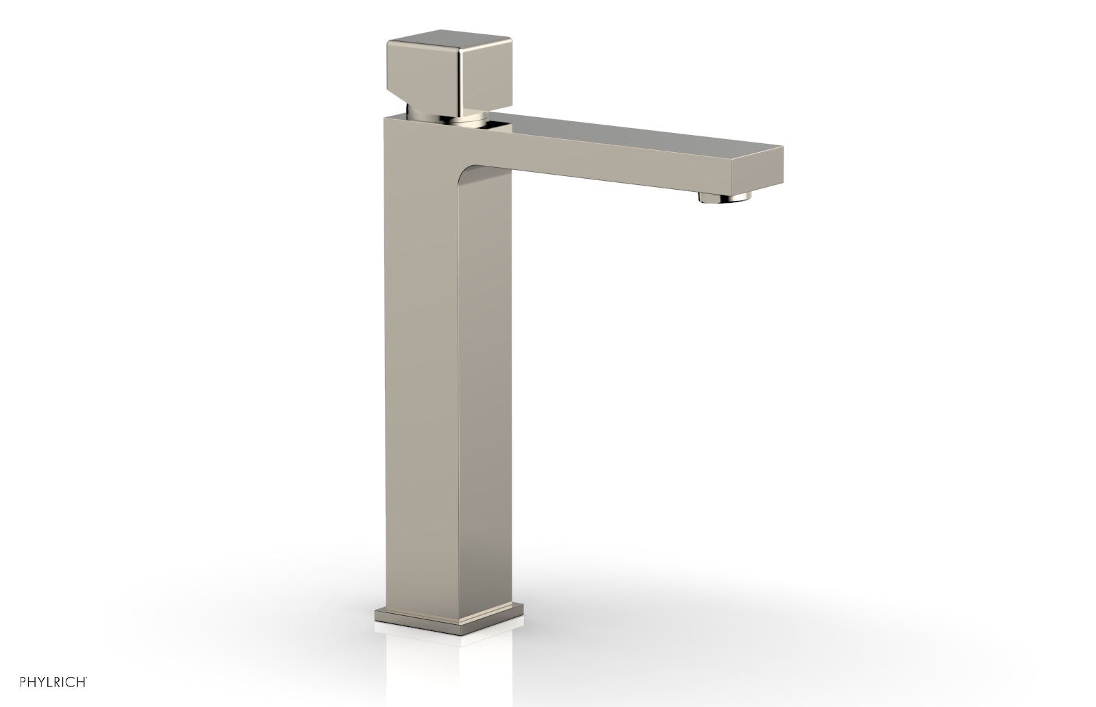Phylrich MIX Single Hole Lavatory Faucet, Tall - Cube Handle
