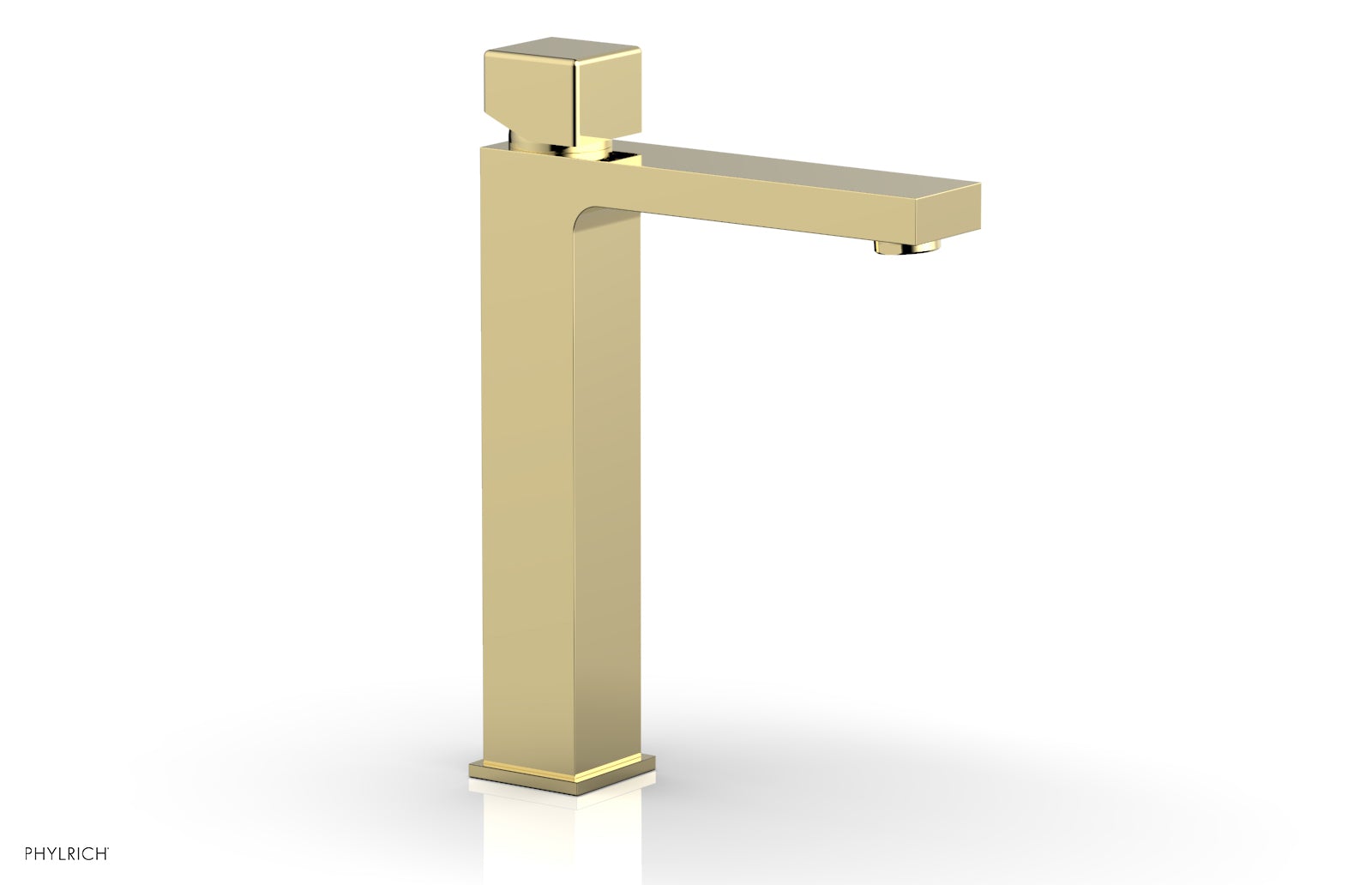 Phylrich MIX Single Hole Lavatory Faucet, Tall - Cube Handle