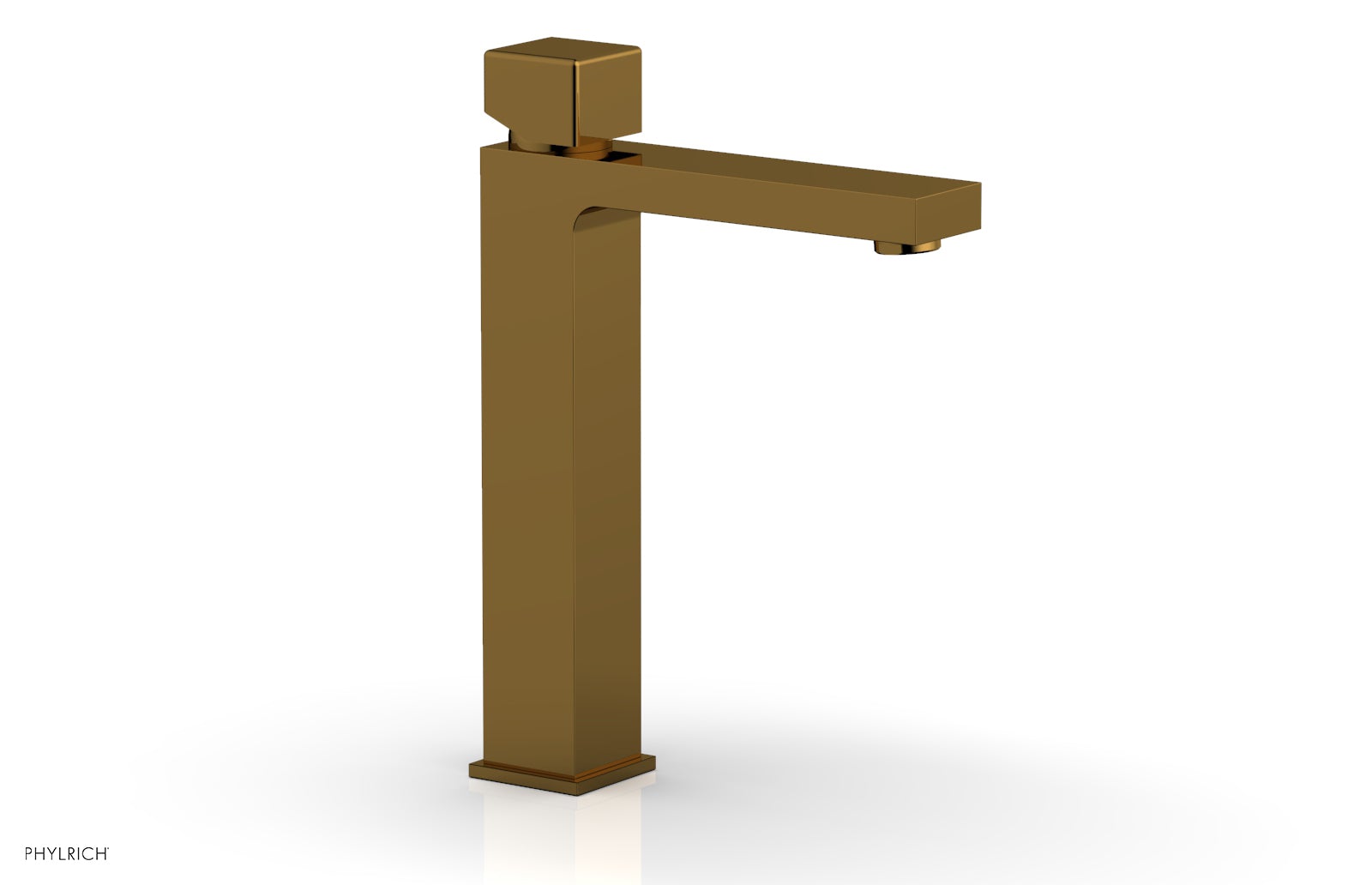 Phylrich MIX Single Hole Lavatory Faucet, Tall - Cube Handle