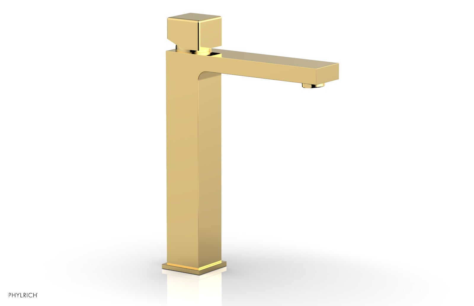 Phylrich MIX Single Hole Lavatory Faucet, Tall - Cube Handle