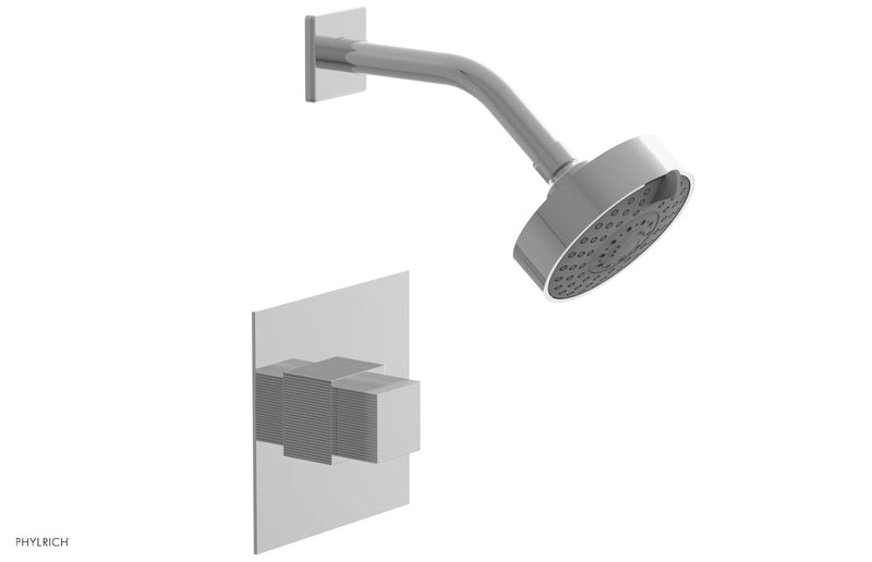polished chrome shower set