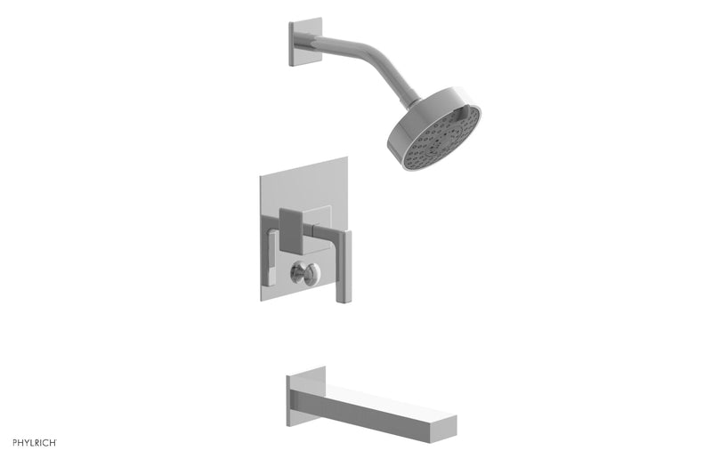 polished chrome shower set